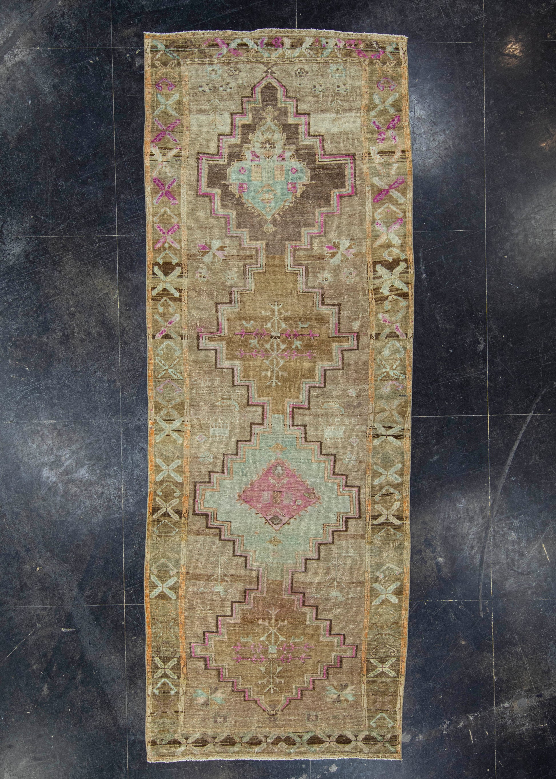 Turkish Vintage Rug 4'3" x 12' #20817