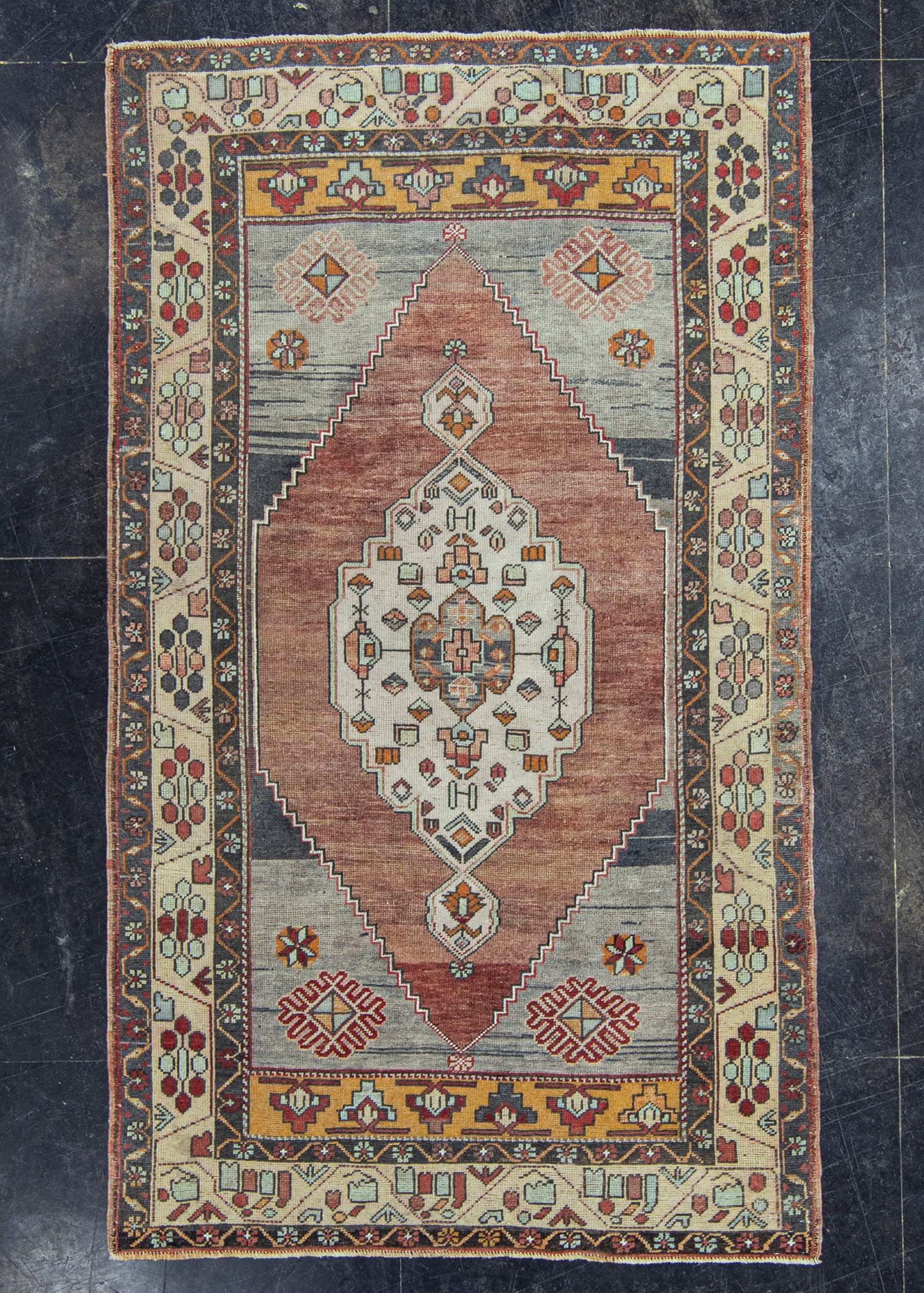 Turkish Vintage Rug 4'3" x 7'4" #20810