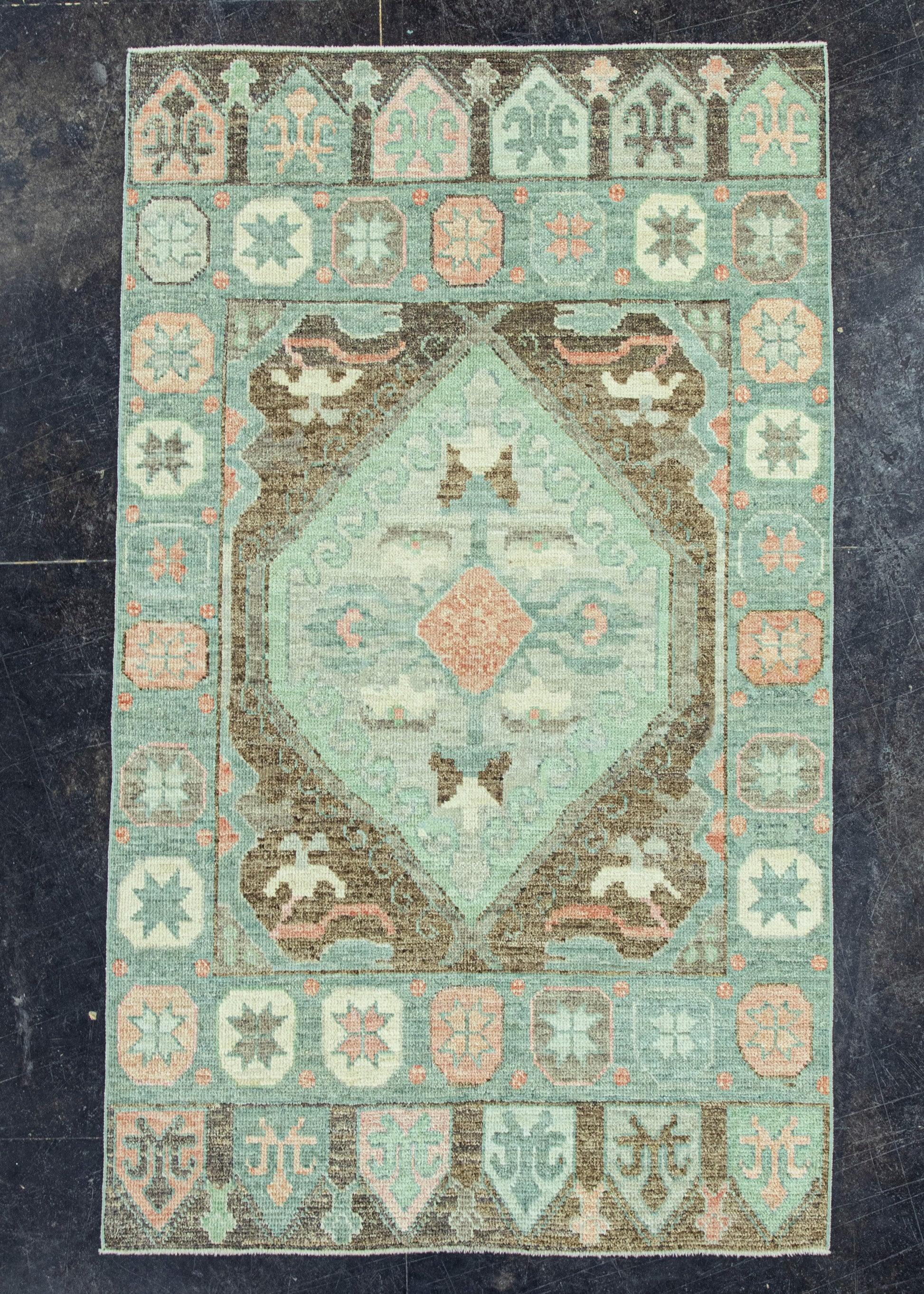 Turkish Oushak Rug 3'9"x 6'4" #20083
