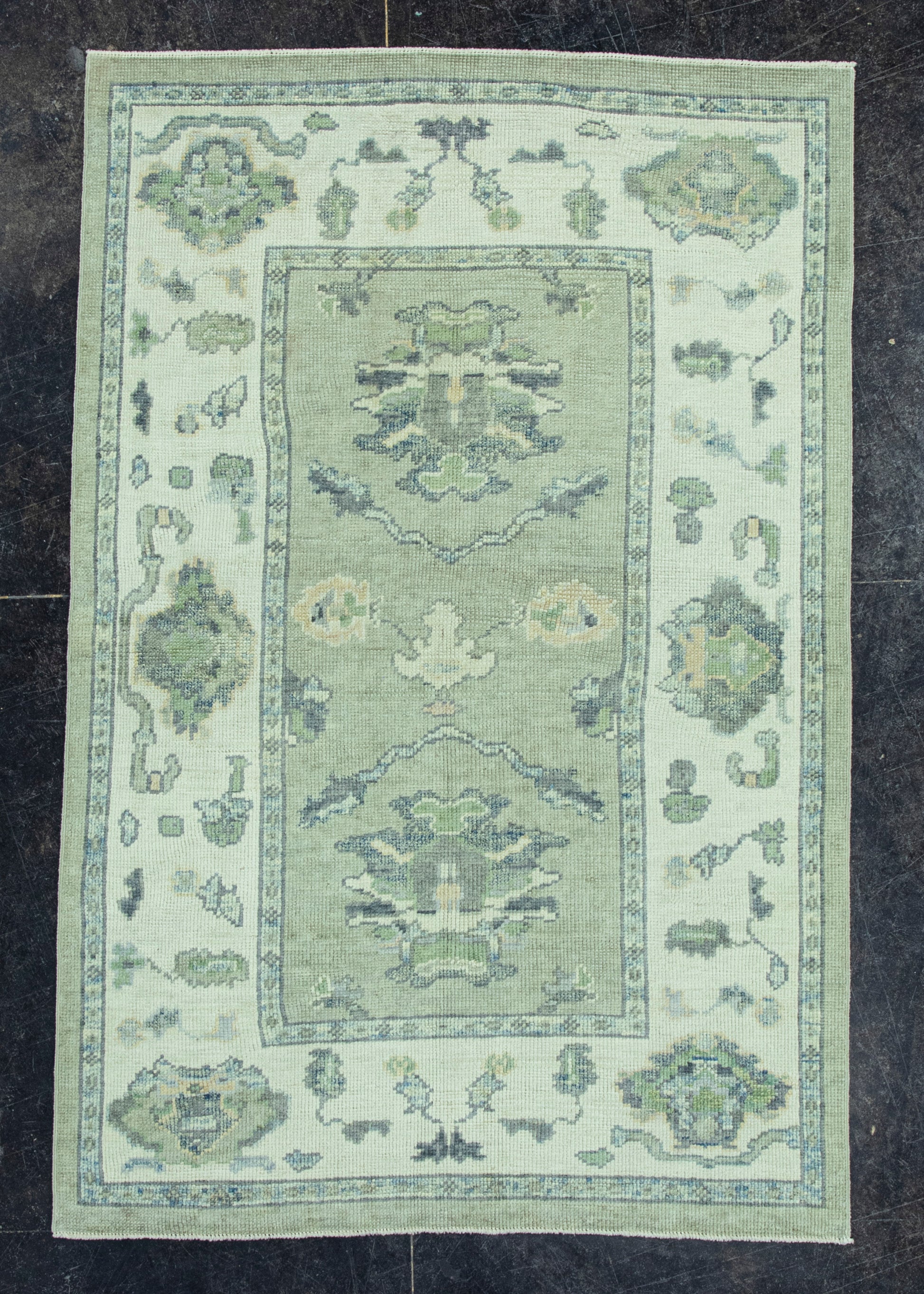 Turkish Oushak Rug 3'9"x 5'8" #19116
