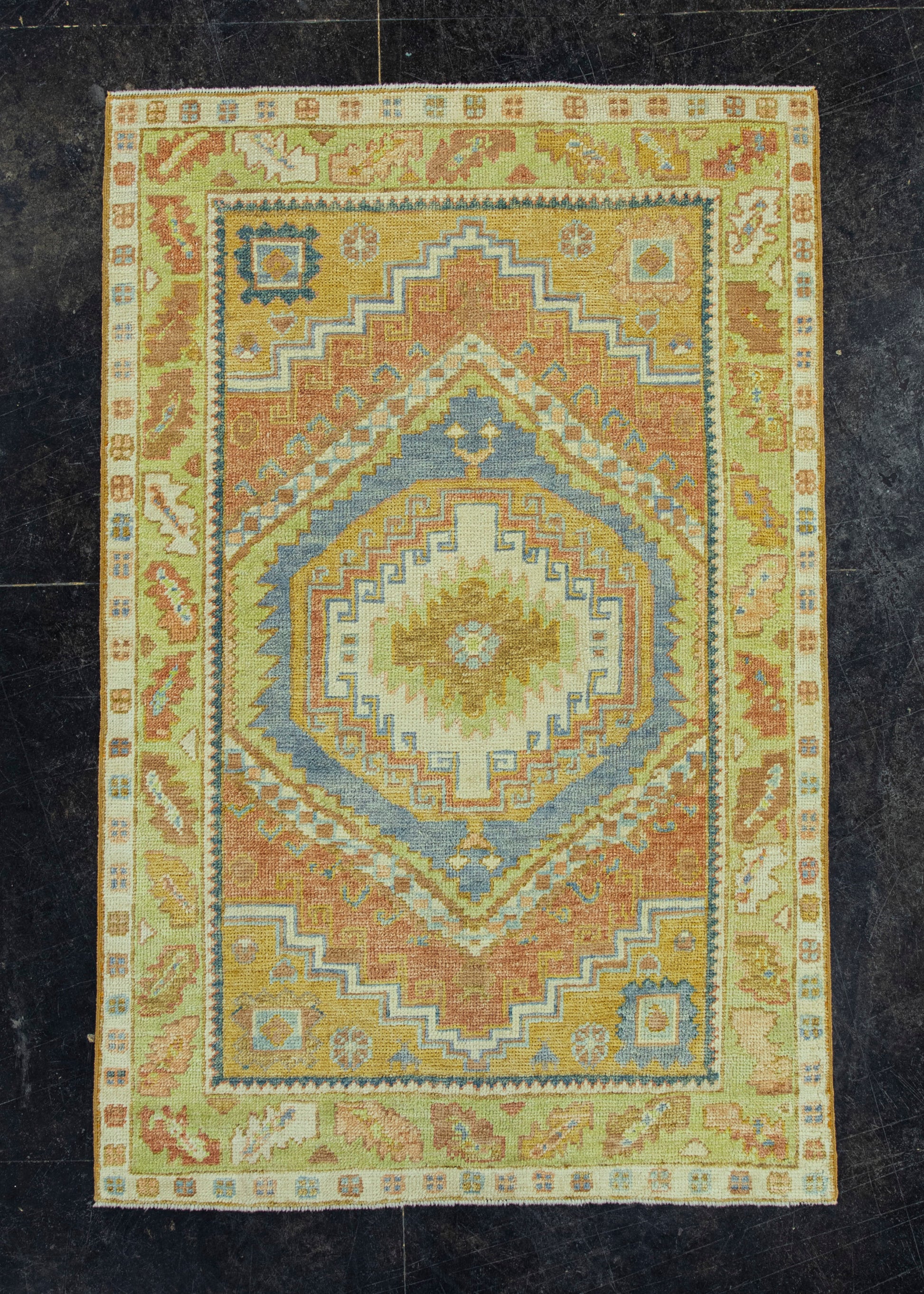 Turkish Oushak Rug 3'10"x 5'10" #19079
