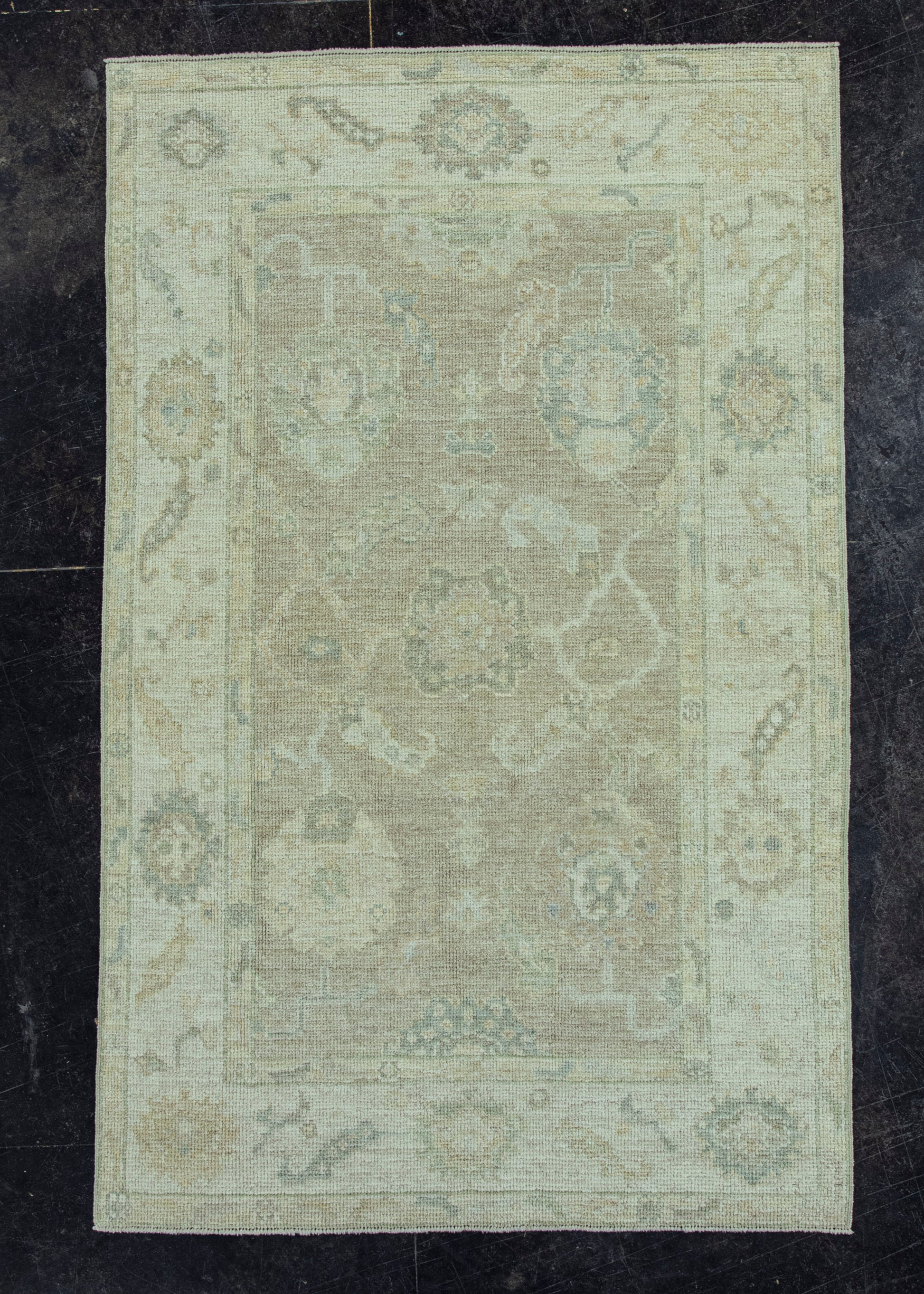 Turkish Oushak Rug 3'11"x 6'2" #19366