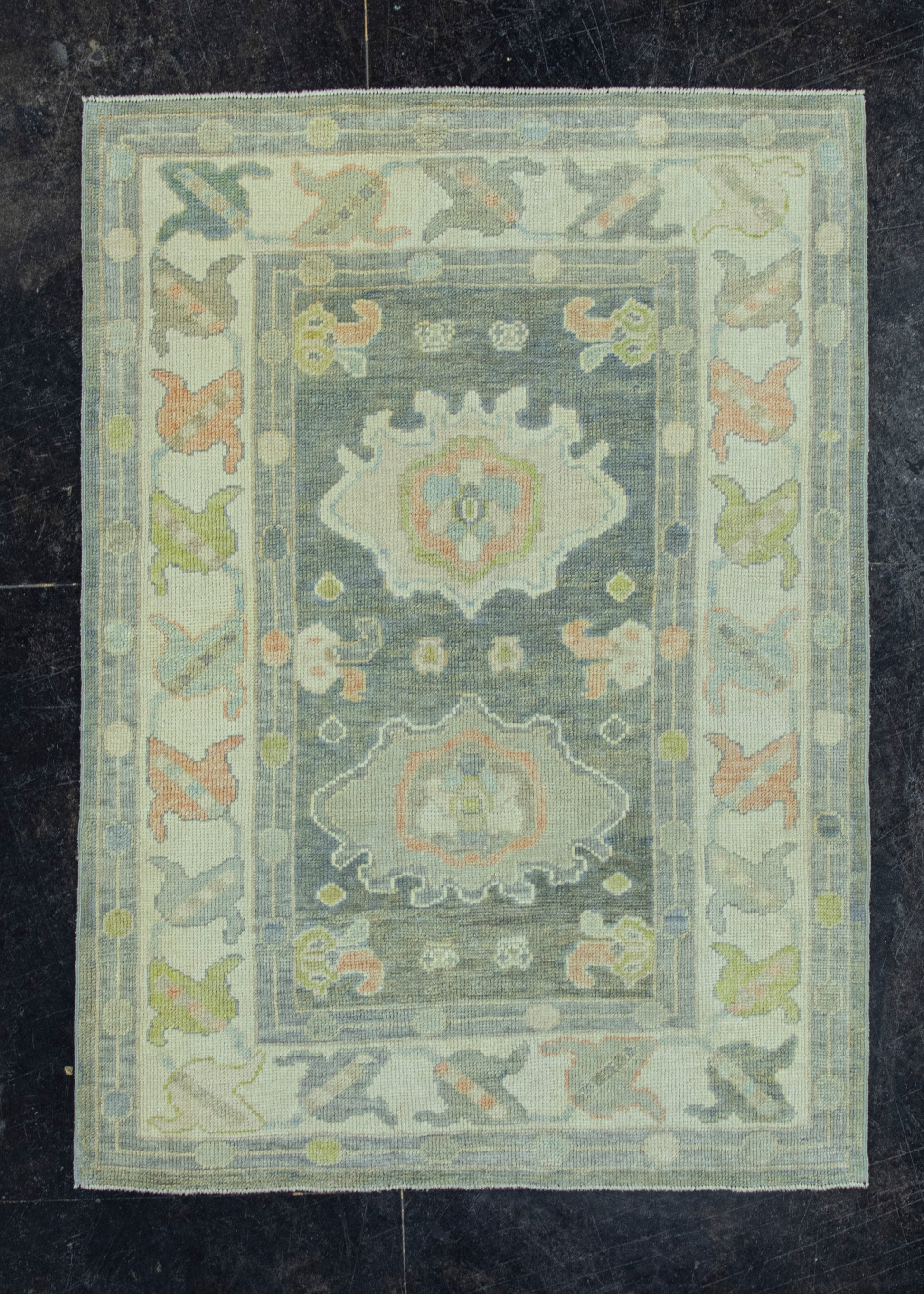 Turkish Oushak Rug 3'10" x 5'4" #20109