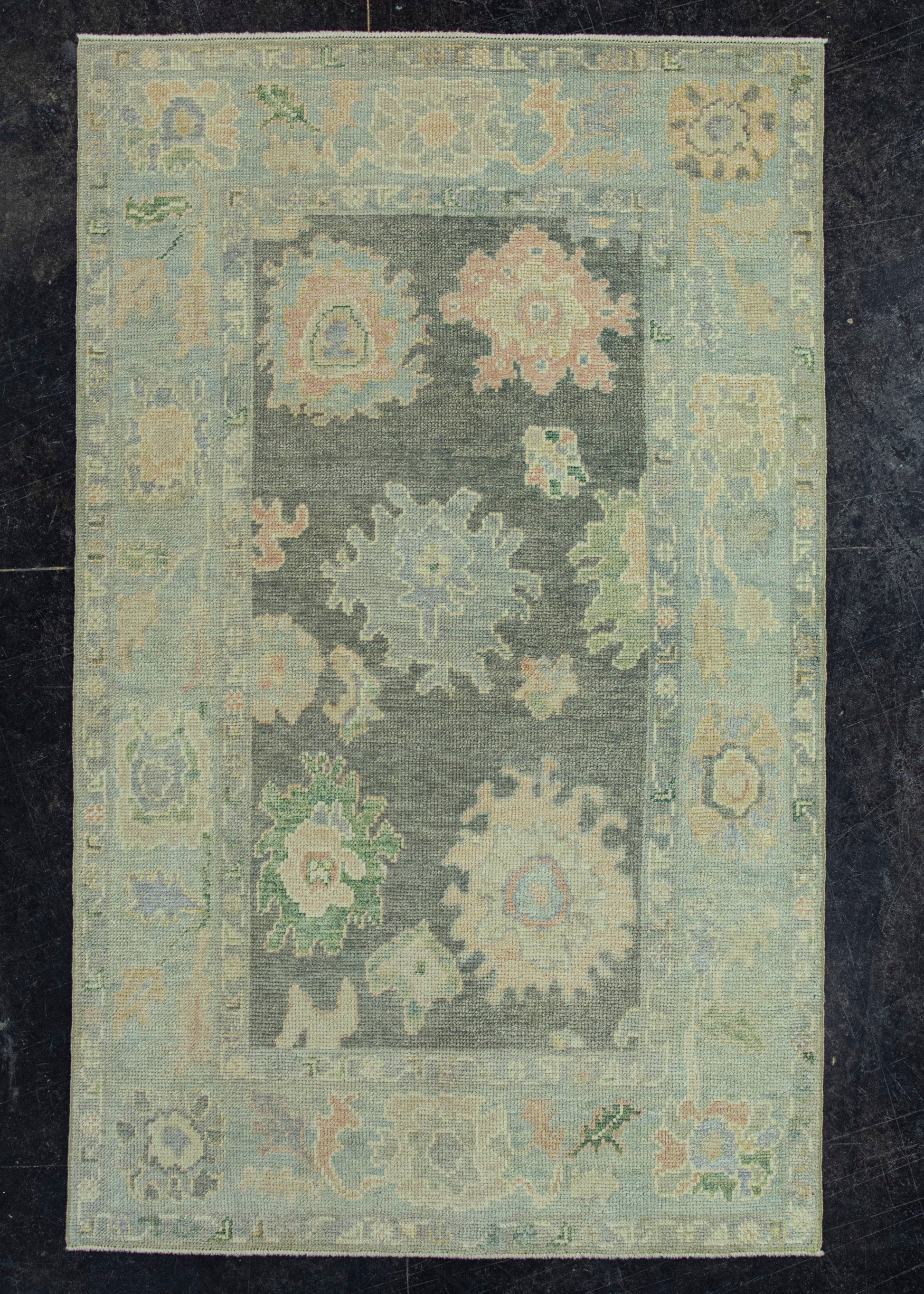 Turkish Oushak Rug 3'9" x 6'2" #19219