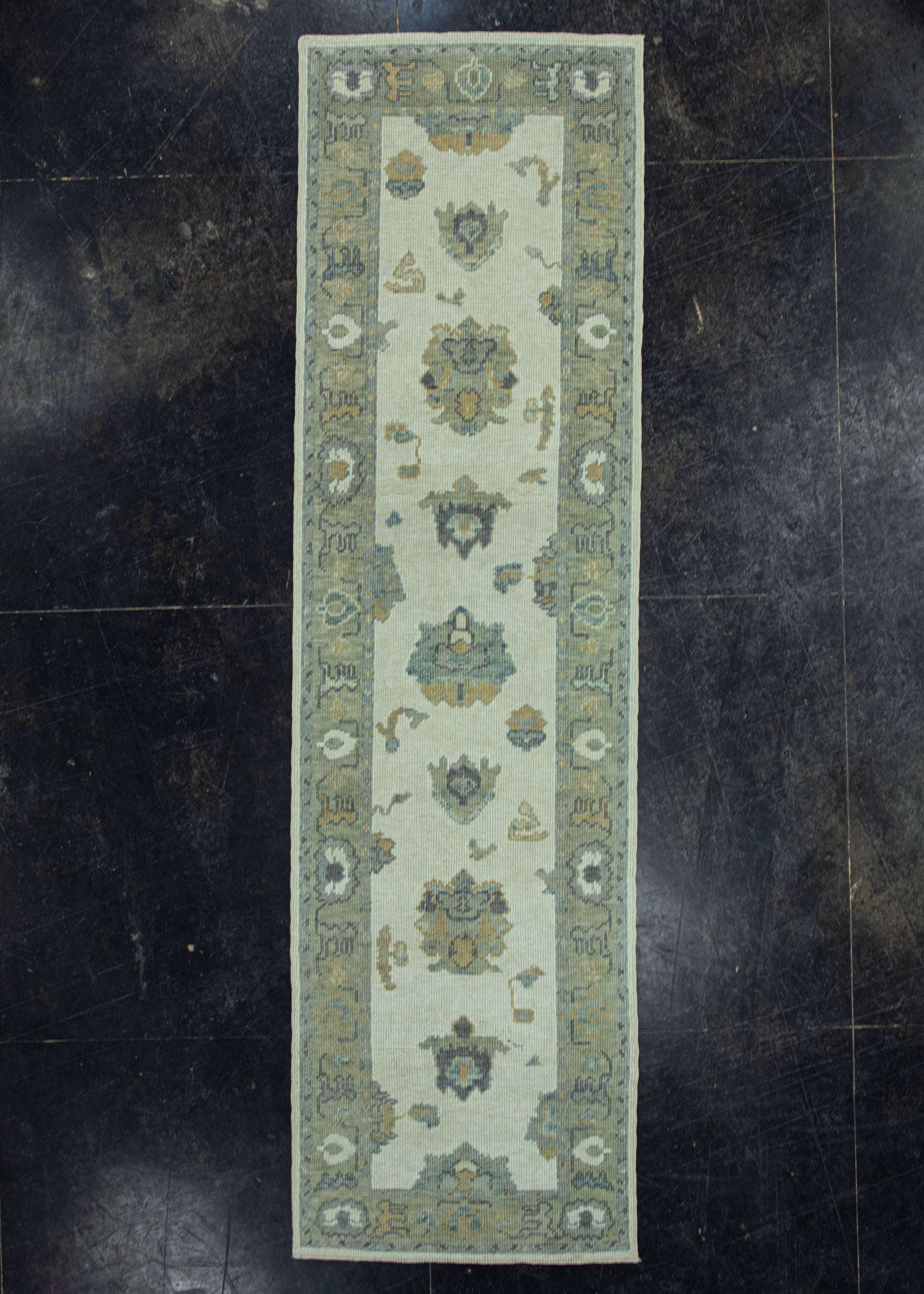 Turkish Oushak Rug 2'5" x 8'6" #19131