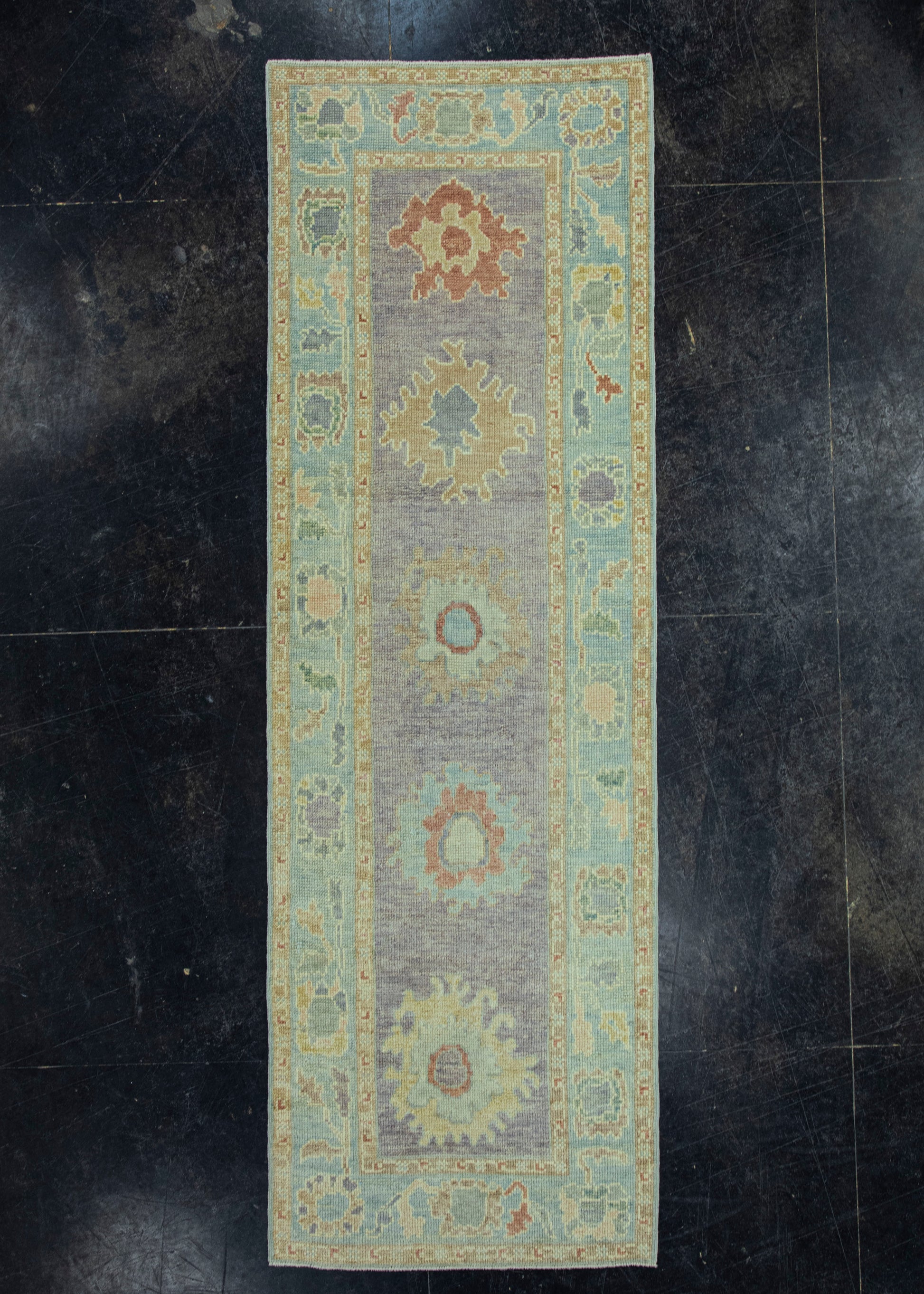 Turkish Oushak Rug 2'8"x 8'4" #19089