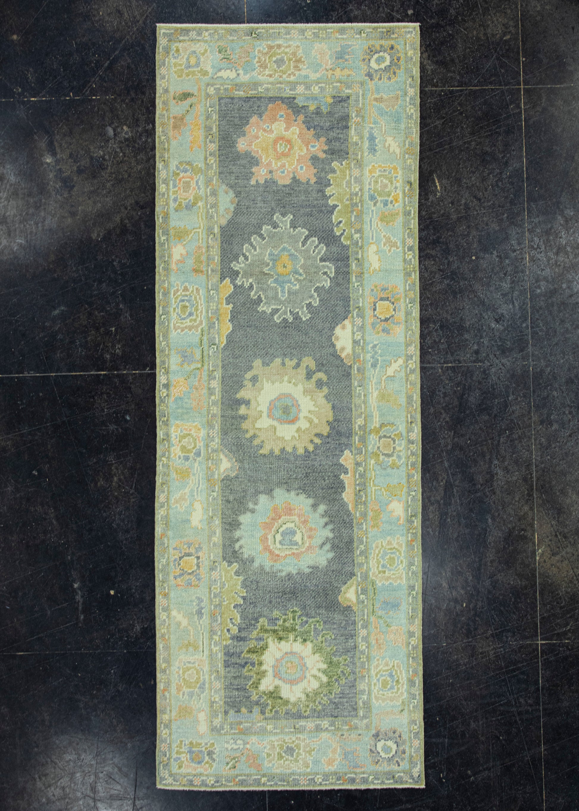 Turkish Oushak Rug 2'10" x 8'3" #19179