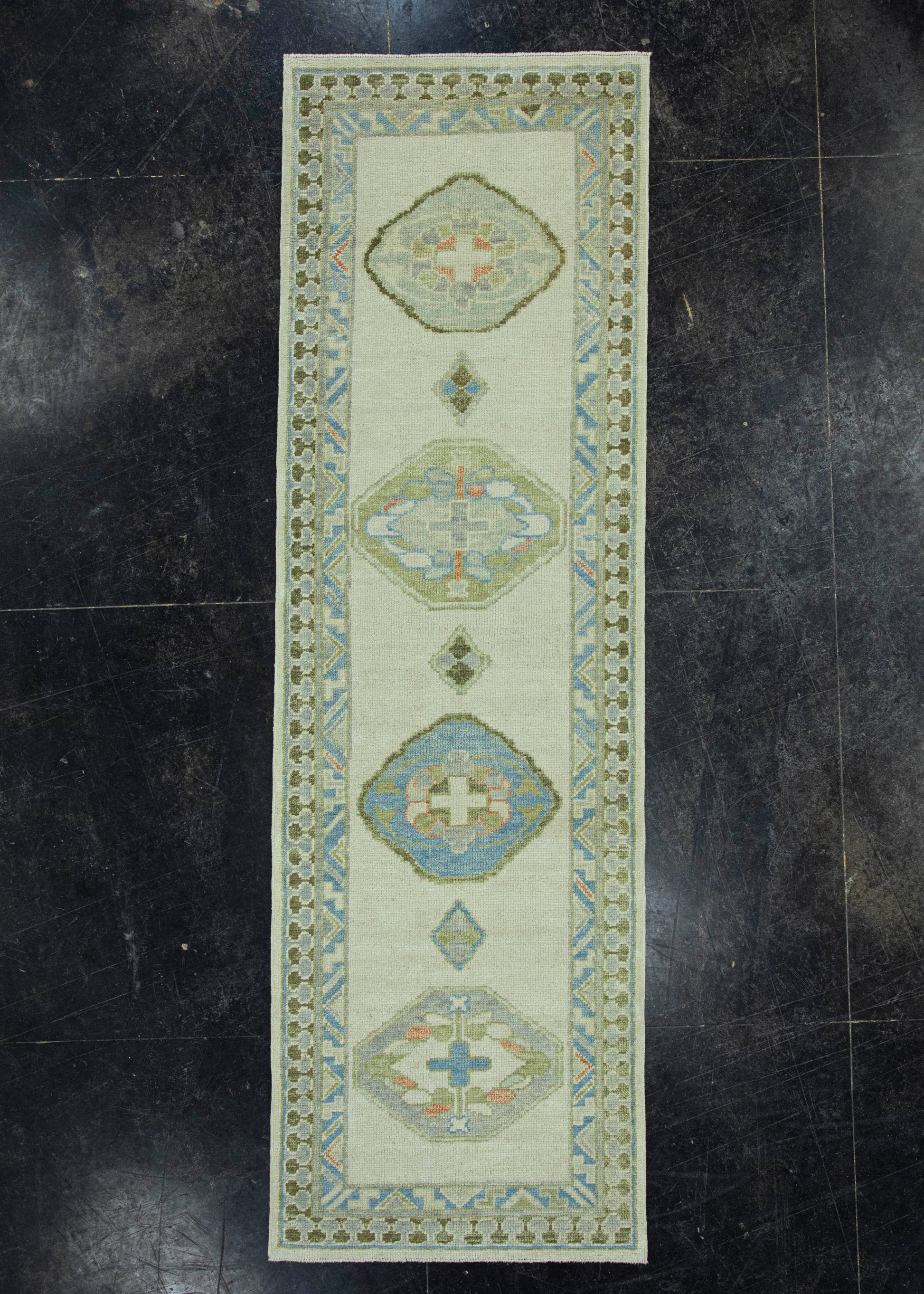Turkish Oushak Rug 2'7" x 8'4" #19158