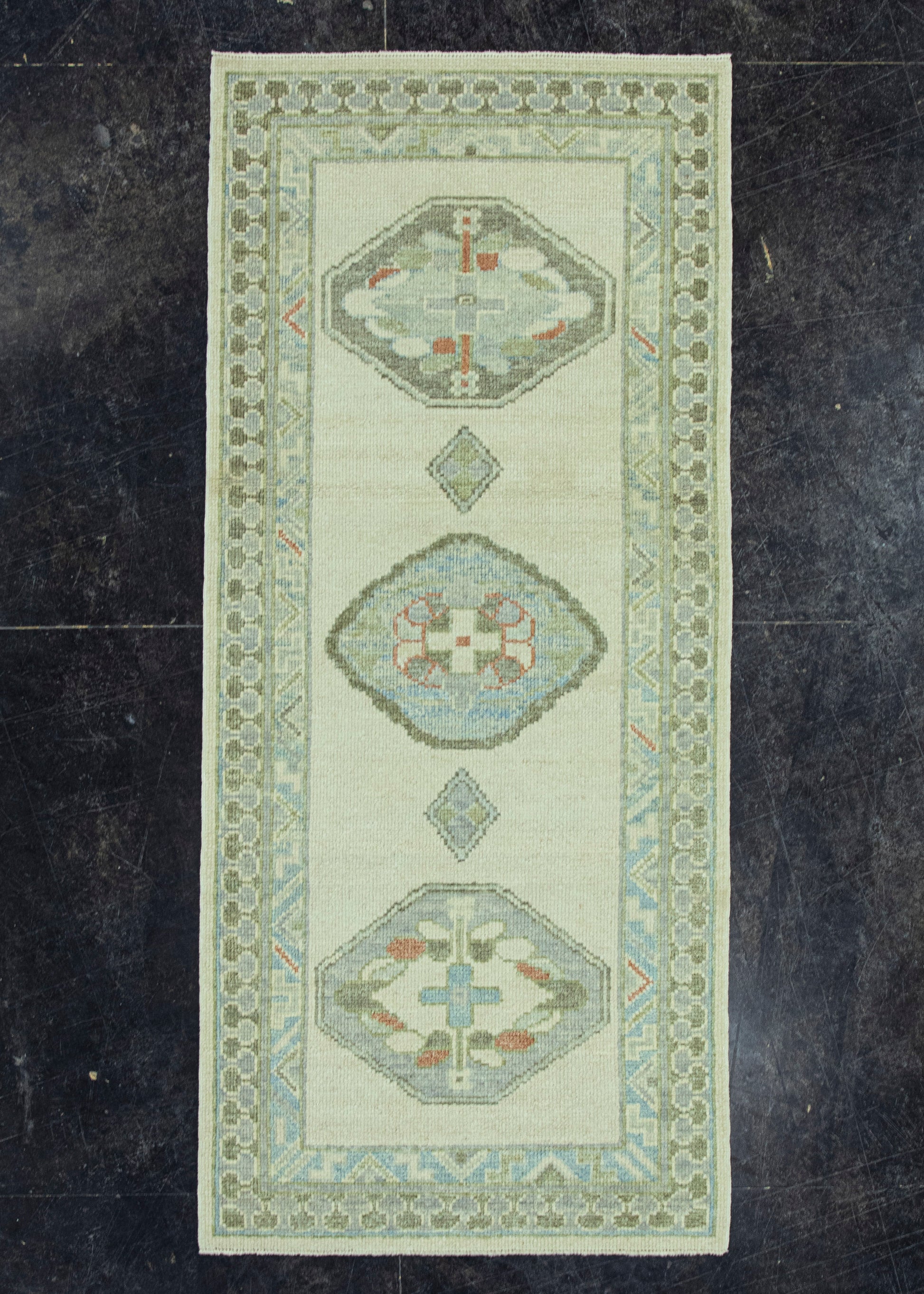Turkish Oushak Rug 2'10" x 6'5" #20013