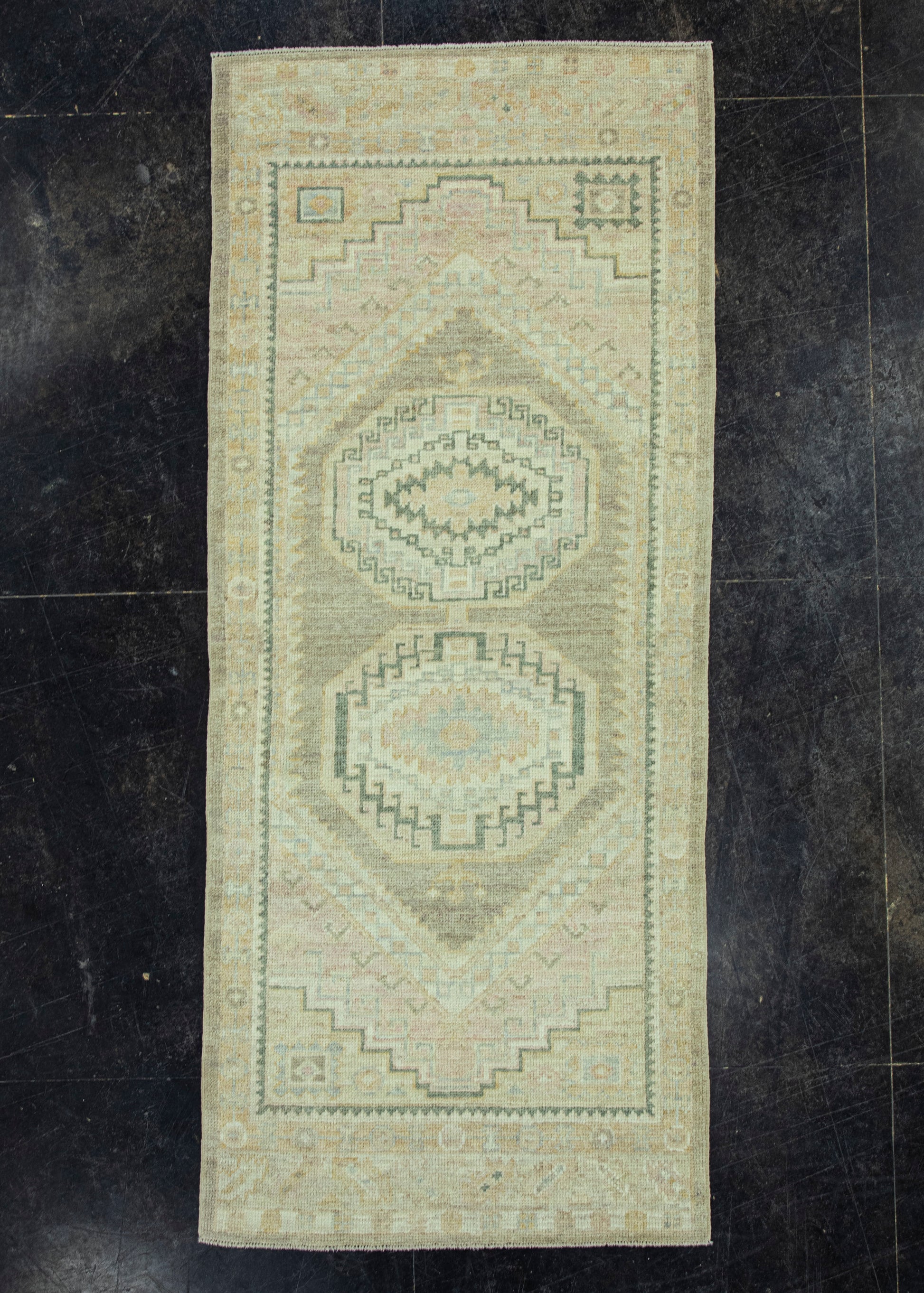 Turkish Oushak Rug 3'1" x 7'5" #19277
