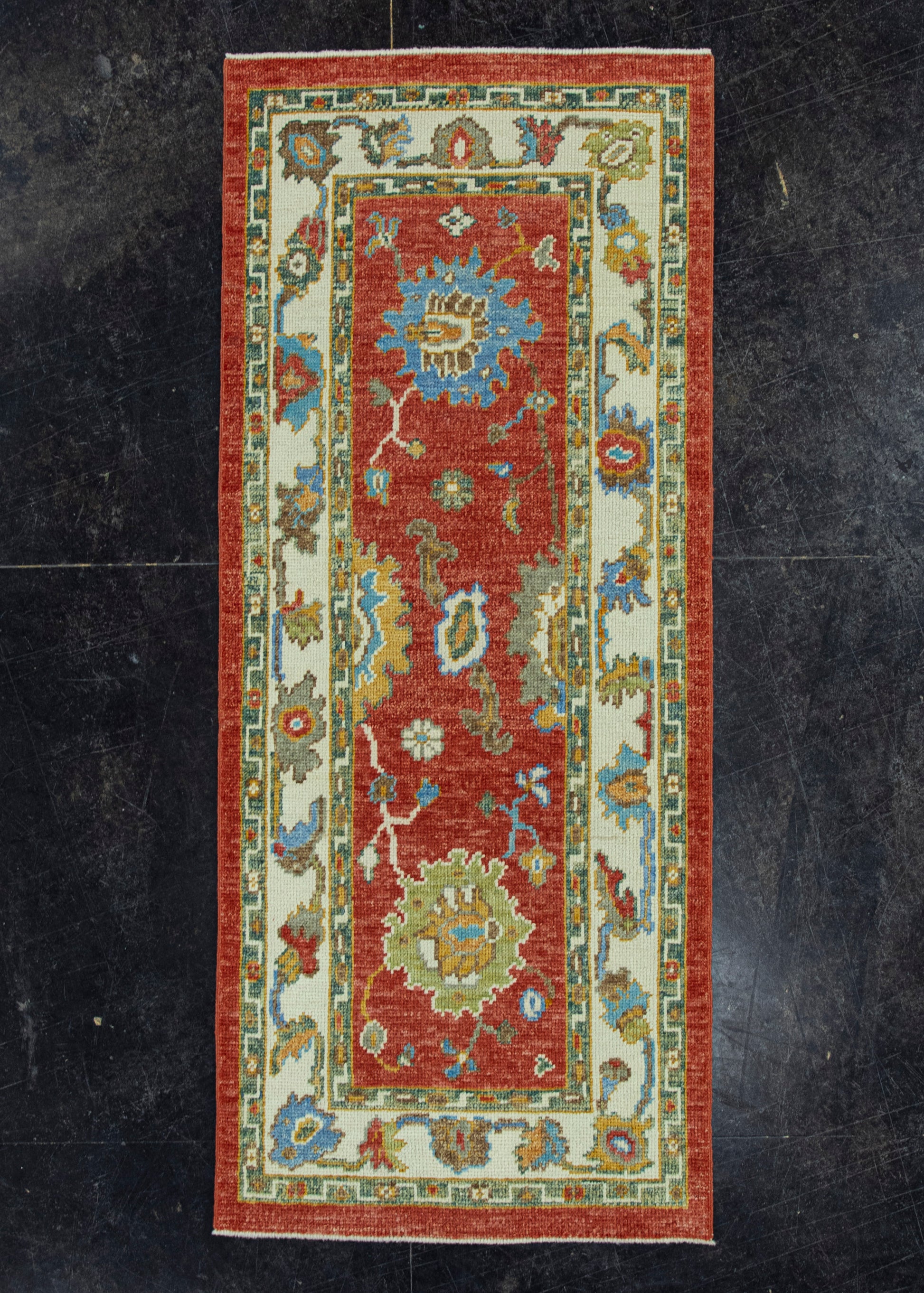 Turkish Oushak Rug 2'7" x 6'2" #19523