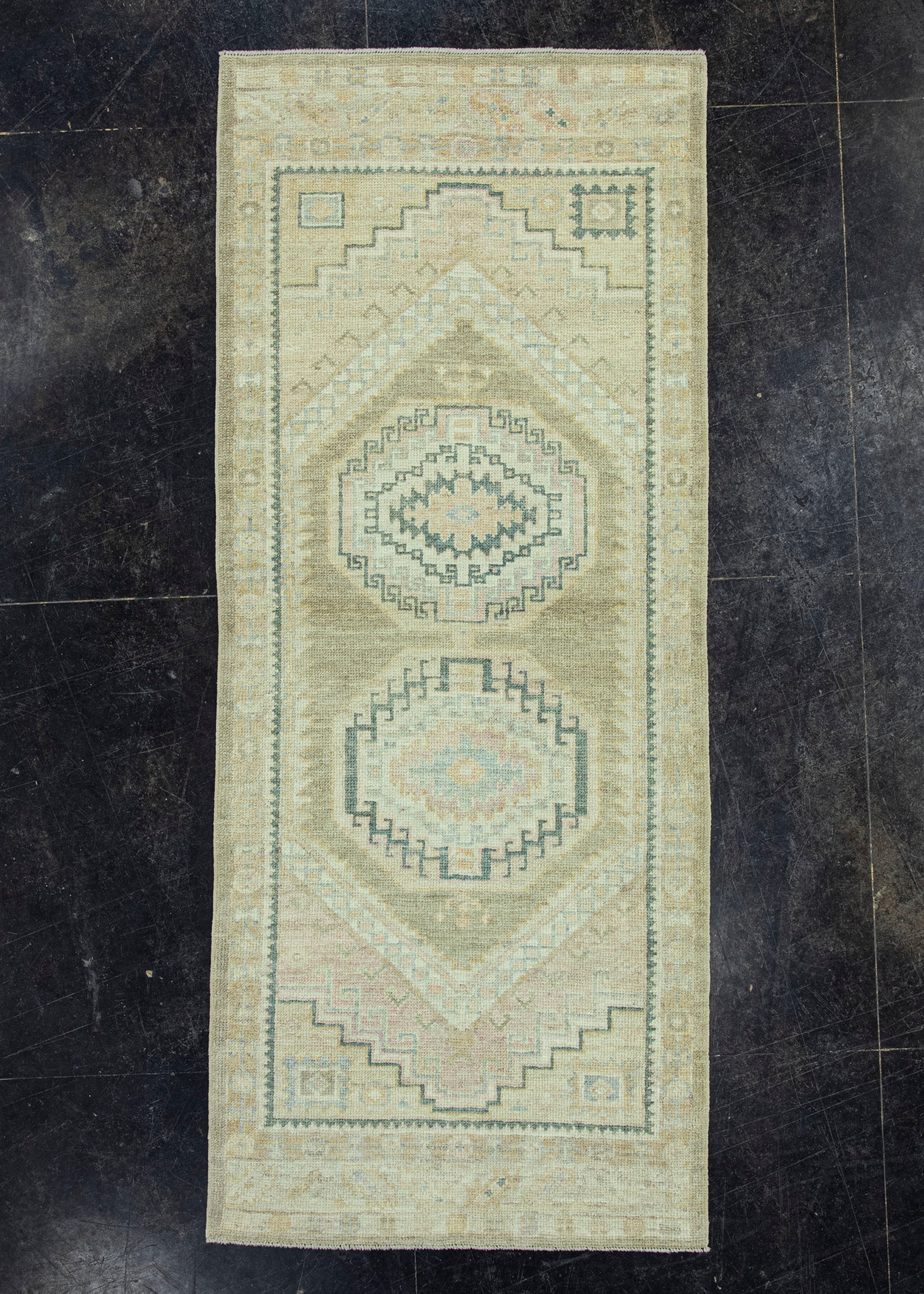 Turkish Oushak Rug 3'1" x 7'7" #19276