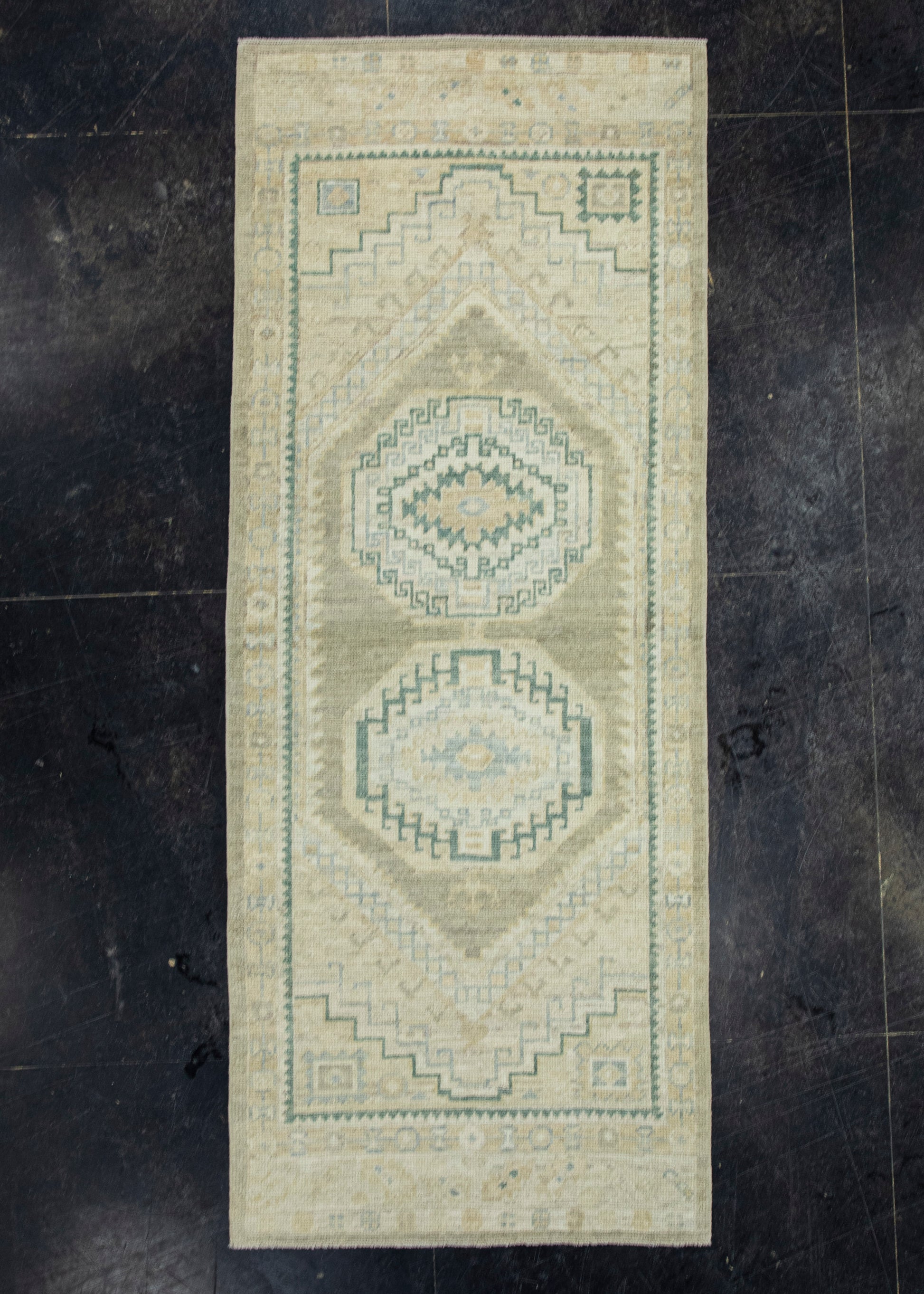Turkish Oushak Rug 3'1"x 7'9" #19272