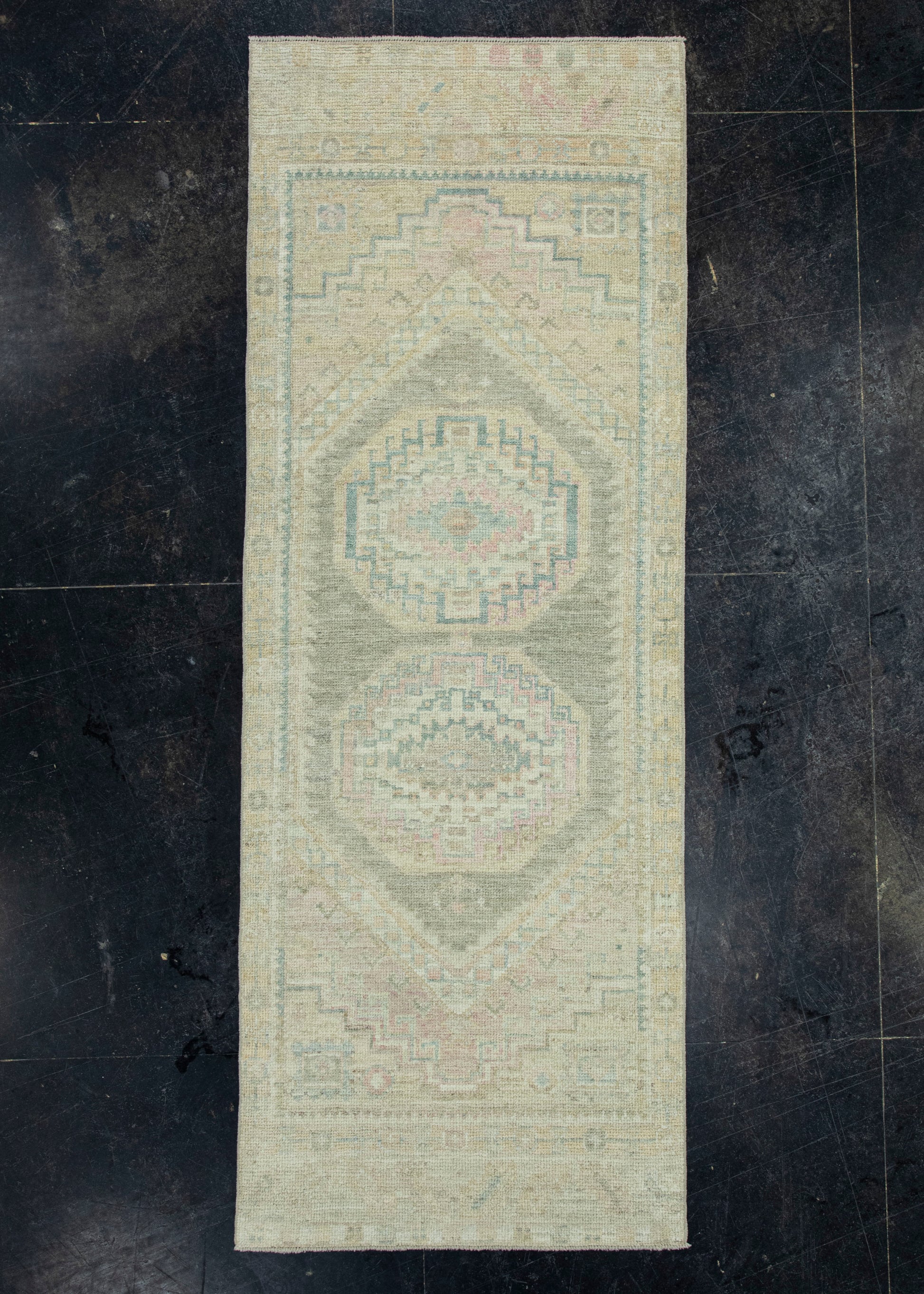 Turkish Oushak Rug 2'10"x 7'9" #19462