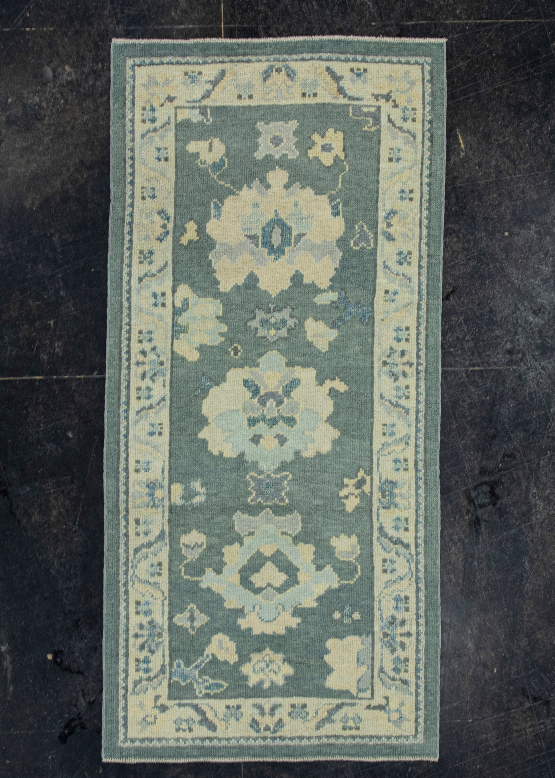 Turkish Oushak Rug 2'10"x 6'2" #19174