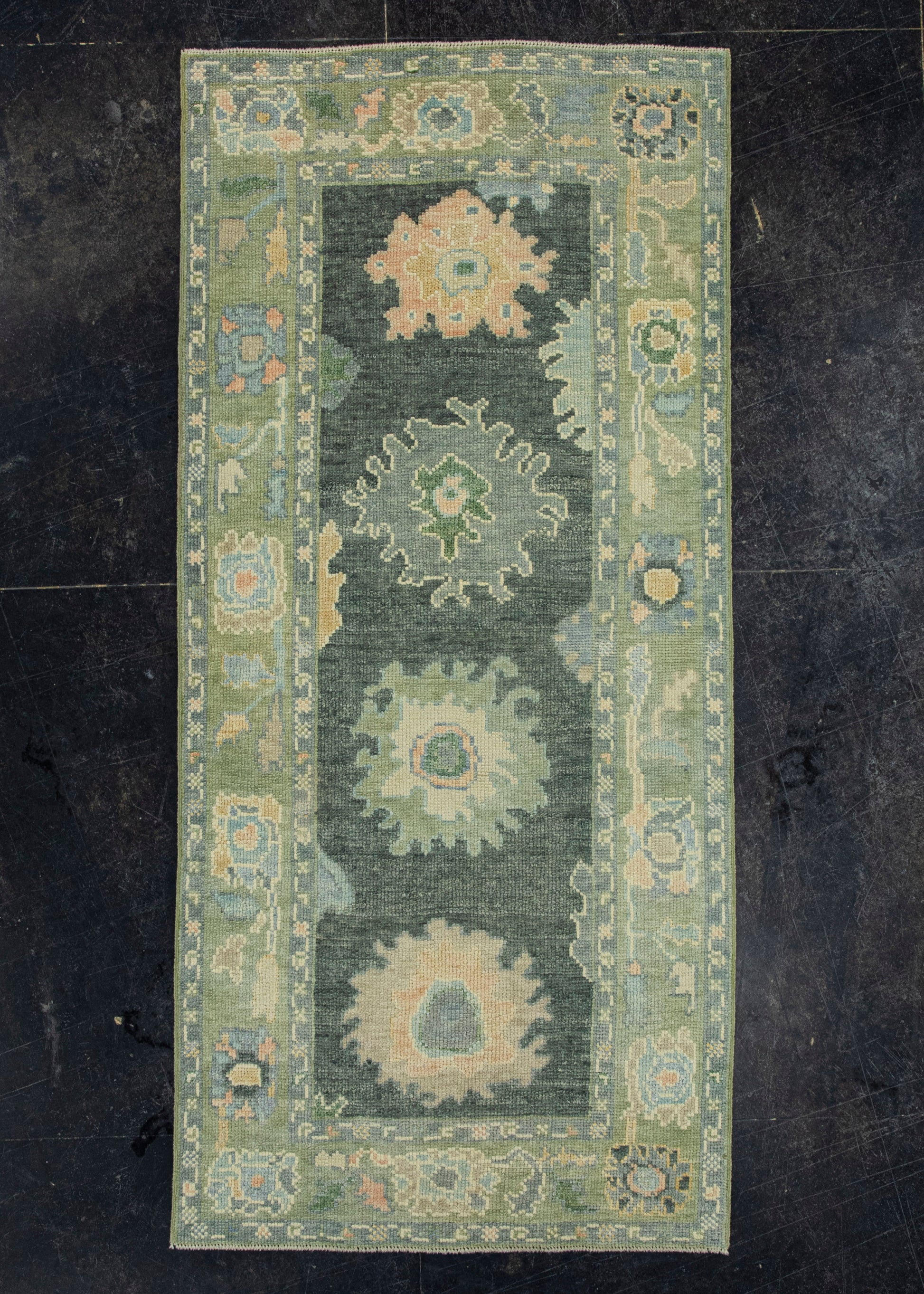 Turkish Oushak Rug 3'x 6'7" #19038