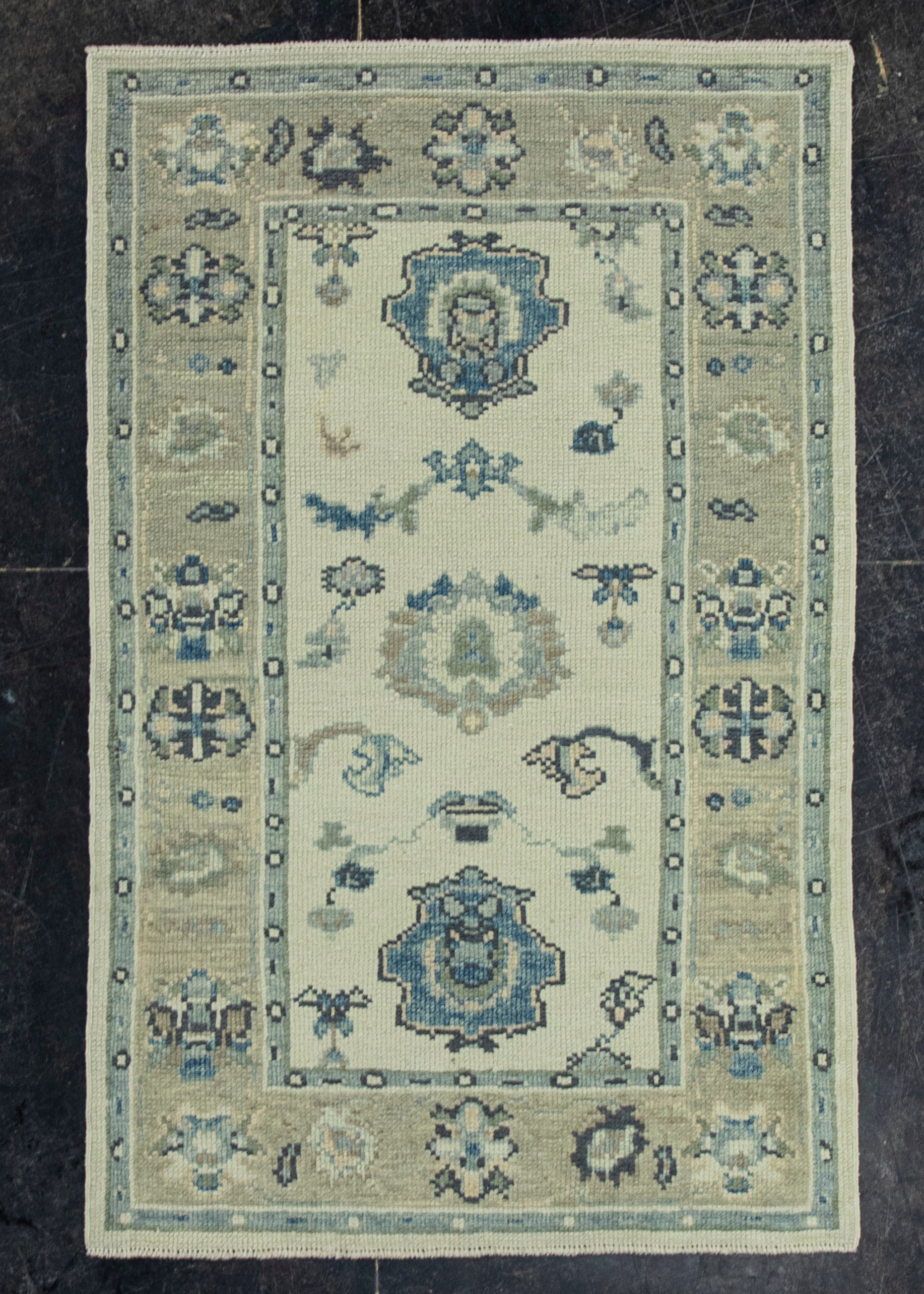 Turkish Oushak Rug 3'x 4'8" #7702