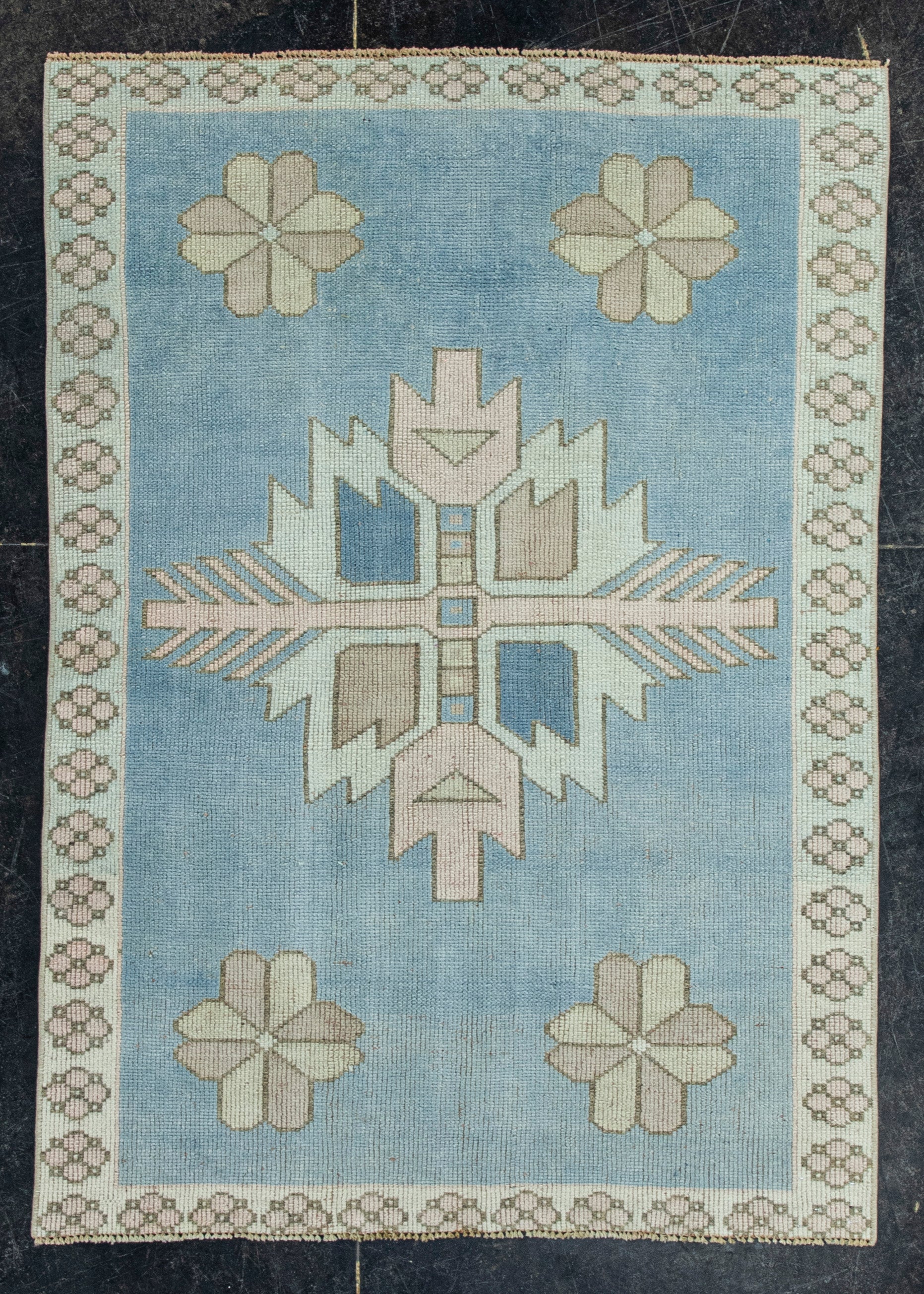 Turkish Vintage Rug  3'4" x 4'8" #20693
