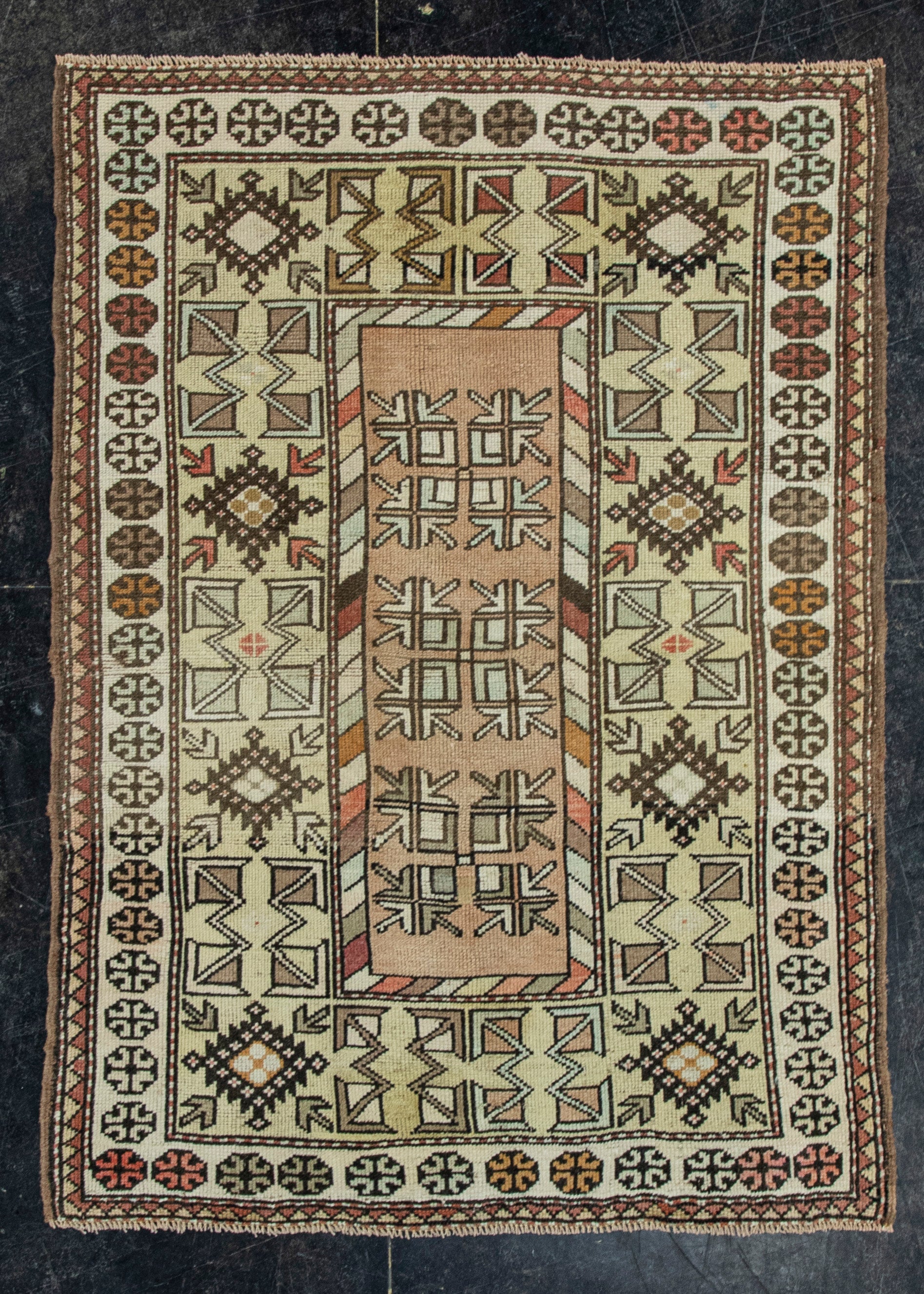 Turkish Vintage Rug 3'4" x 4'8" #19800