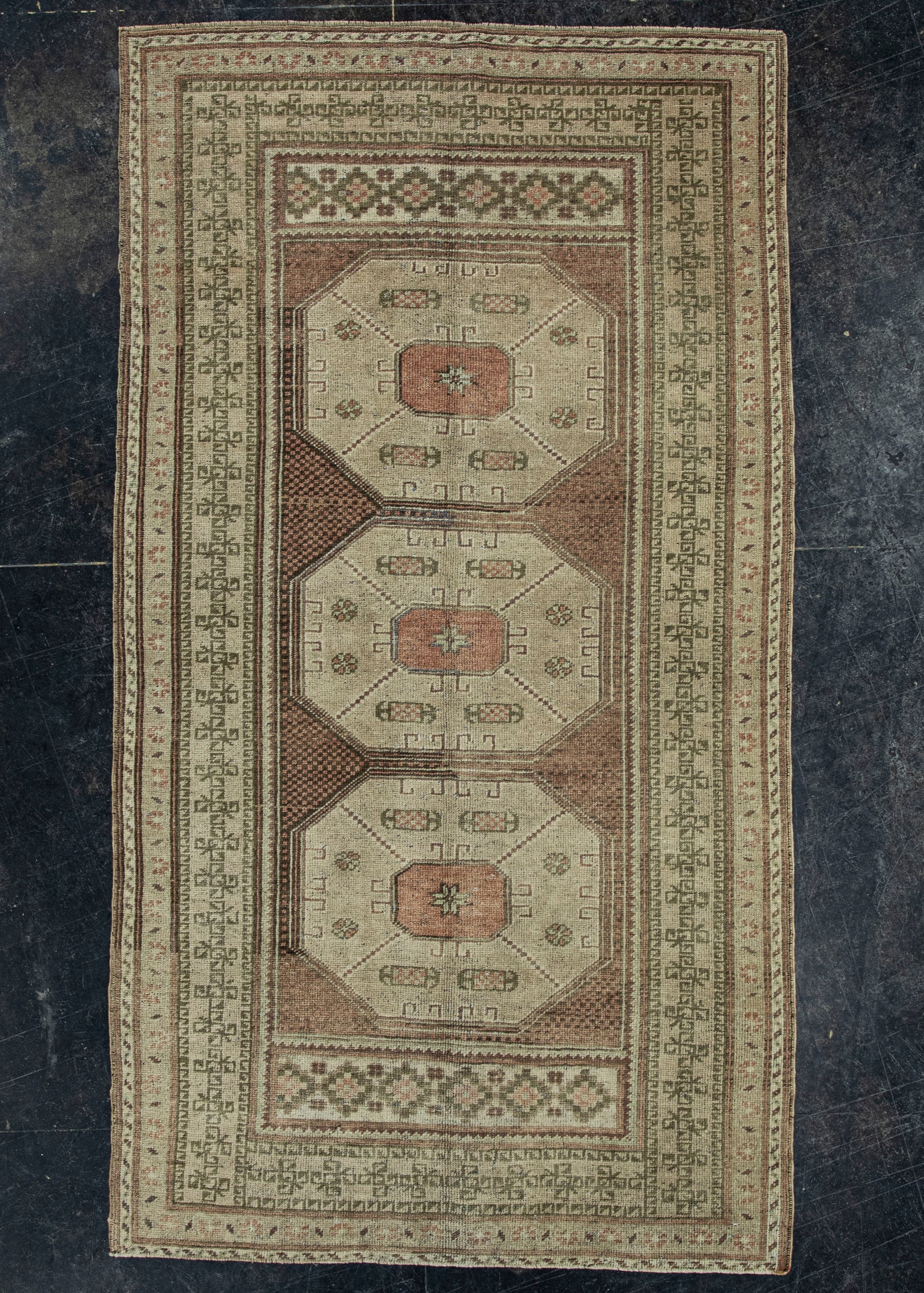 Turkish Vintage Rug  3'7" x 6'7" #20721