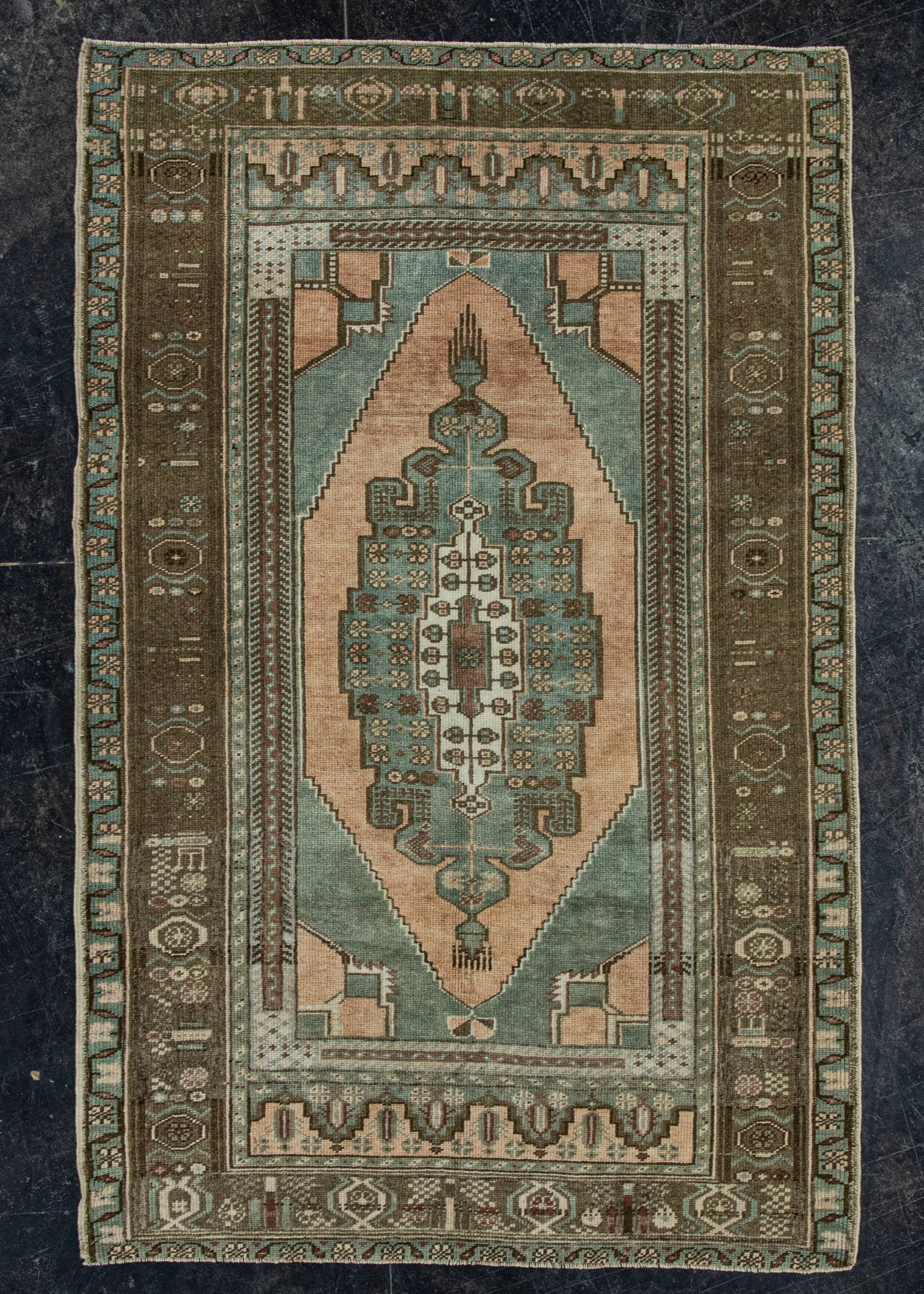 Turkish Vintage Rug  3'8" x 5'9" #20719