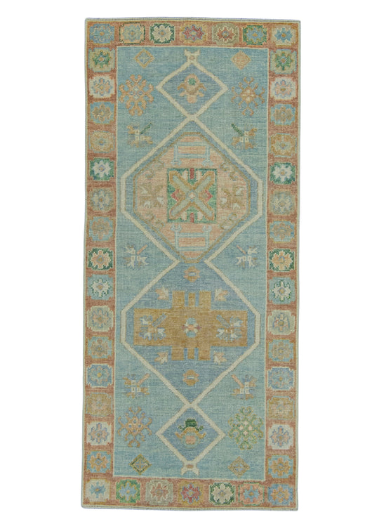 Turkish Oushak Rug 2'10" x 6'5" #19209