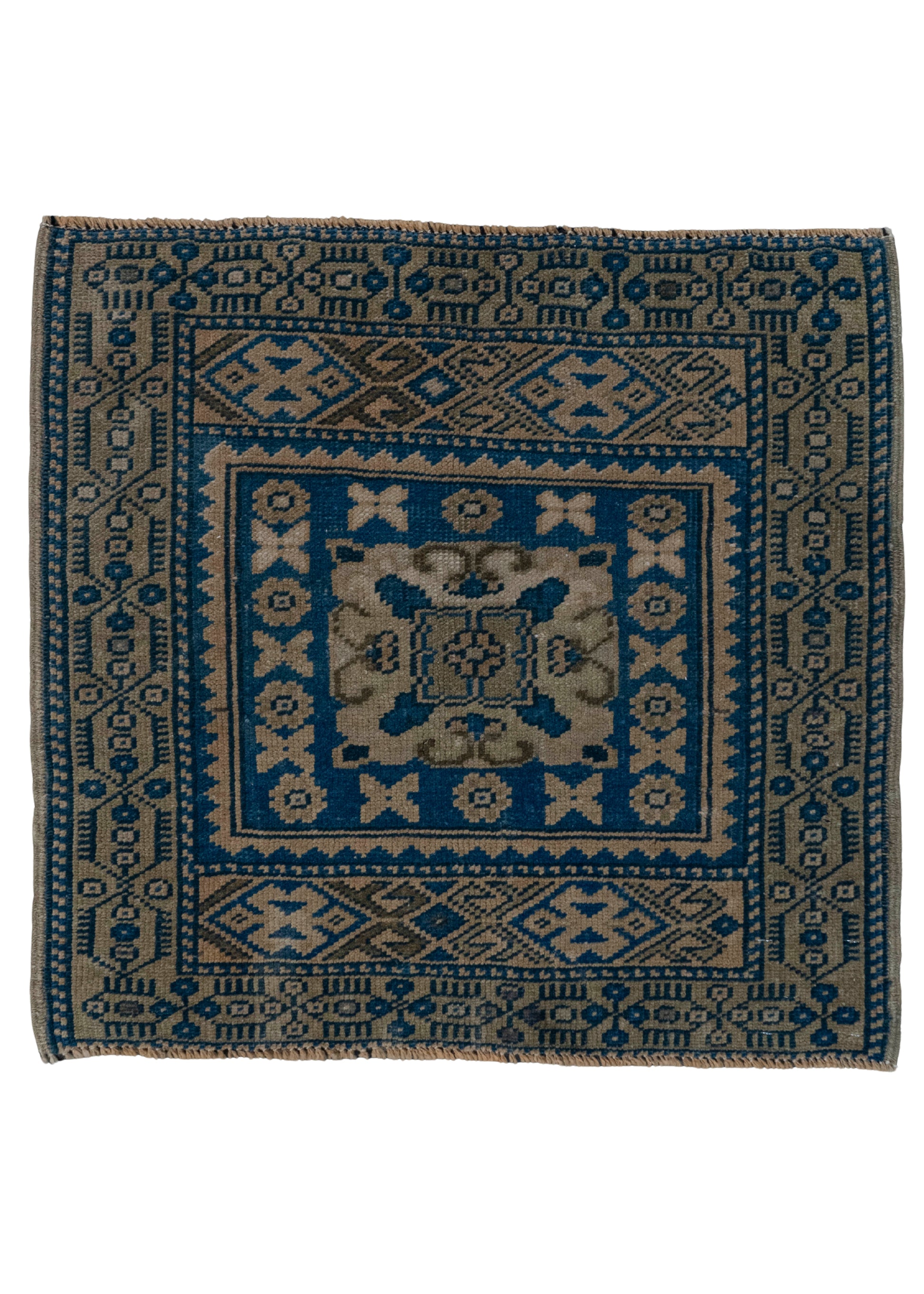 Turkish Mini Rug Oriental Hand Knotted Vintage Rug 2' x 1'10" #20636
