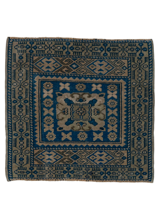 Turkish Mini Rug Oriental Hand Knotted Vintage Rug 2' x 1'10" #20636