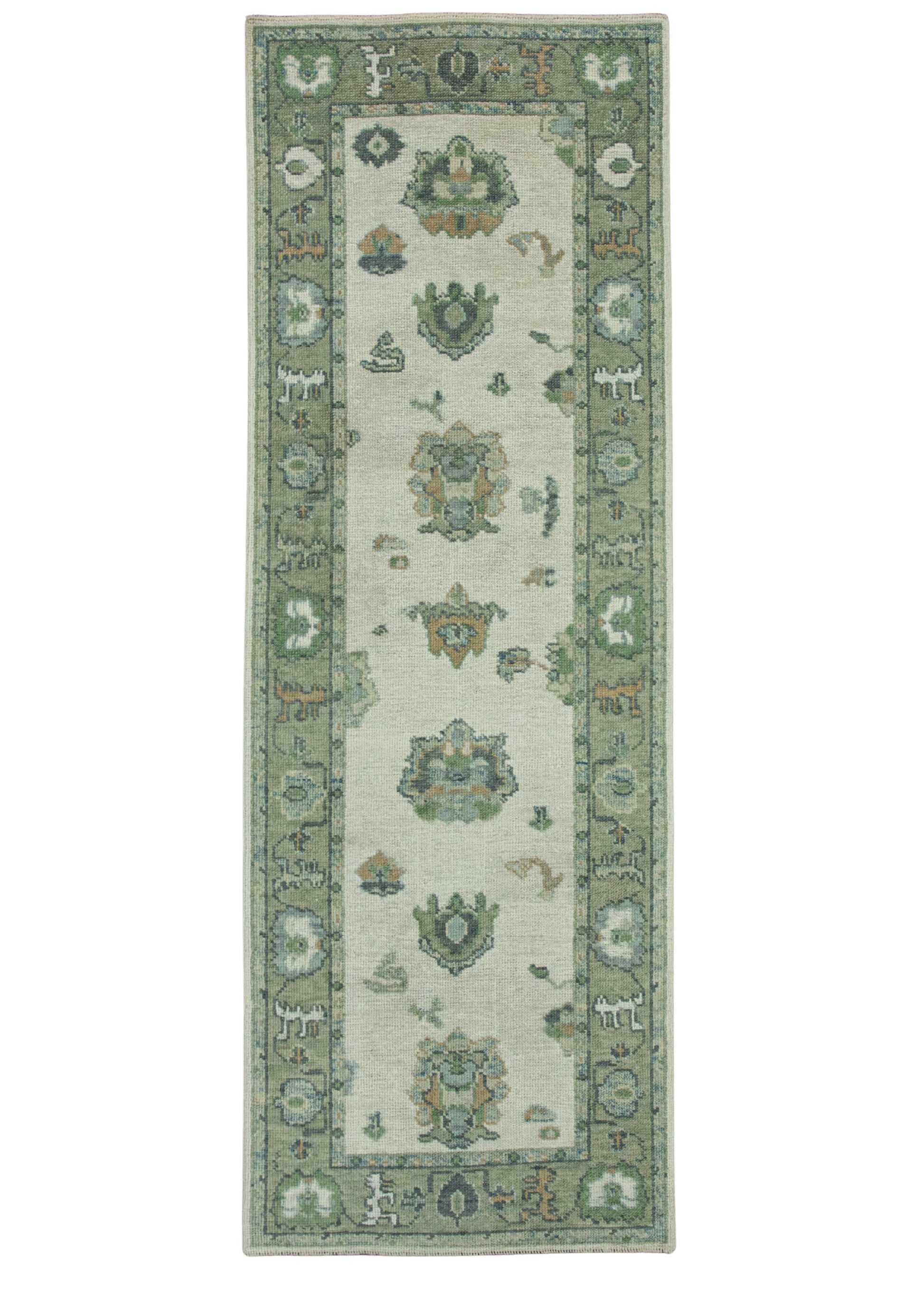 Turkish Oushak Rug 2'9"x 7'10" #19130