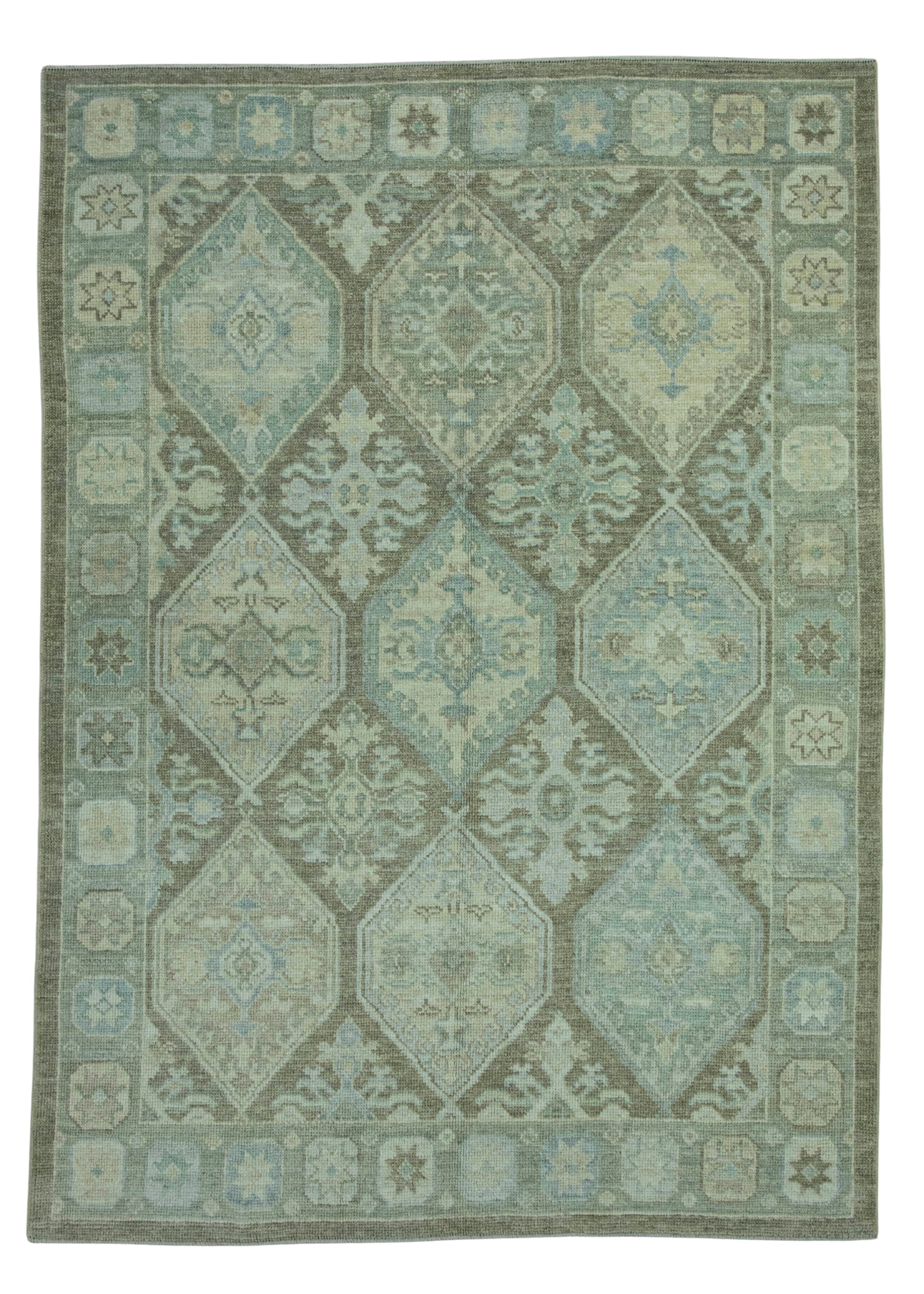 Turkish Oushak Rug 5'4" x 7'5" #19255