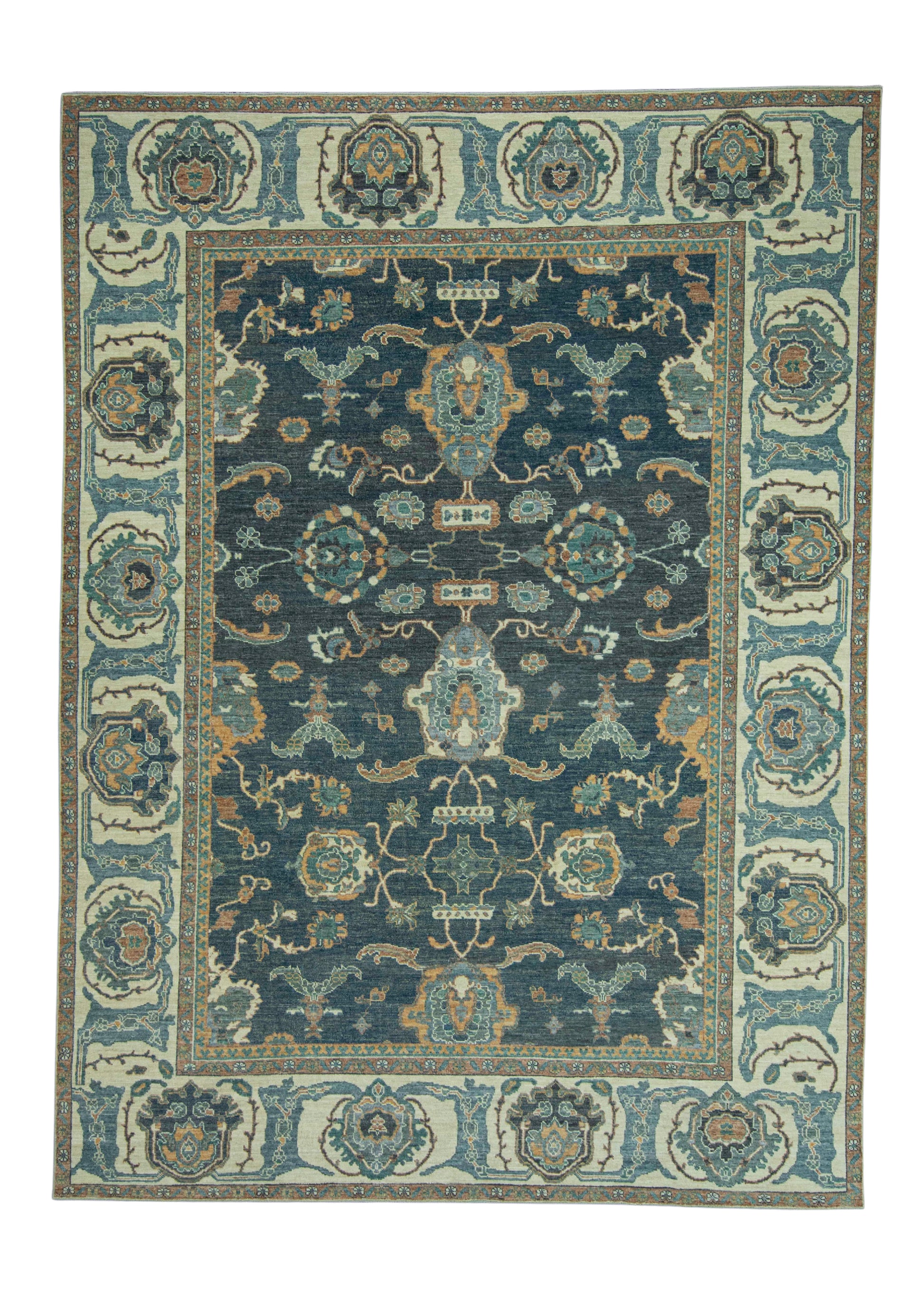 Turkish Oushak Antique Look Rug 9'1" x 12'4" #20096