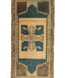 Turkish Mini Rug Oriental Hand Knotted Vintage Rug 1'6" x 3' #21247