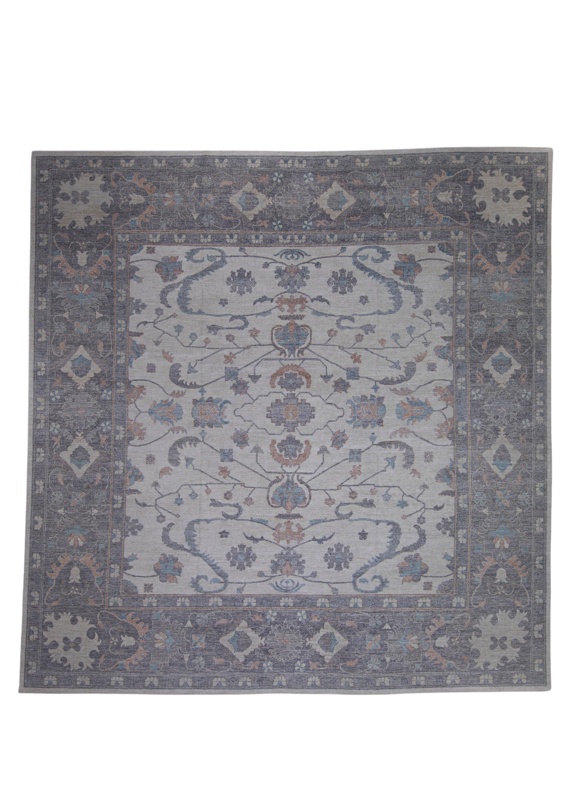 Turkish Antique Look Square Oushak Rug 15'10" x 16'4" #16058
