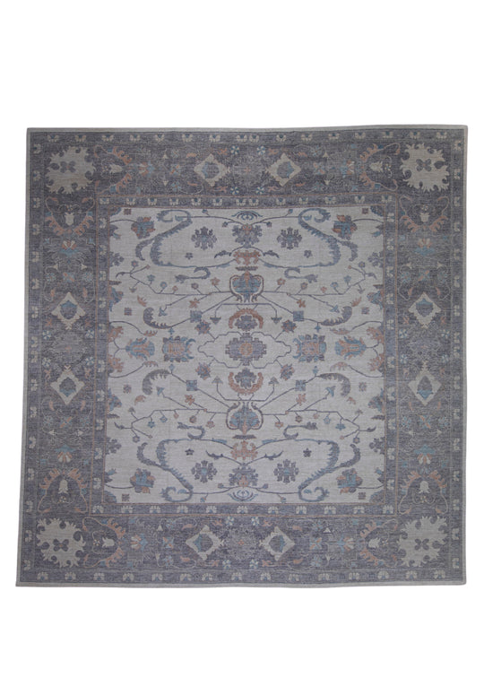 Square Turkish Antique Look Oushak Rug 15'10" x 16'4" #16058