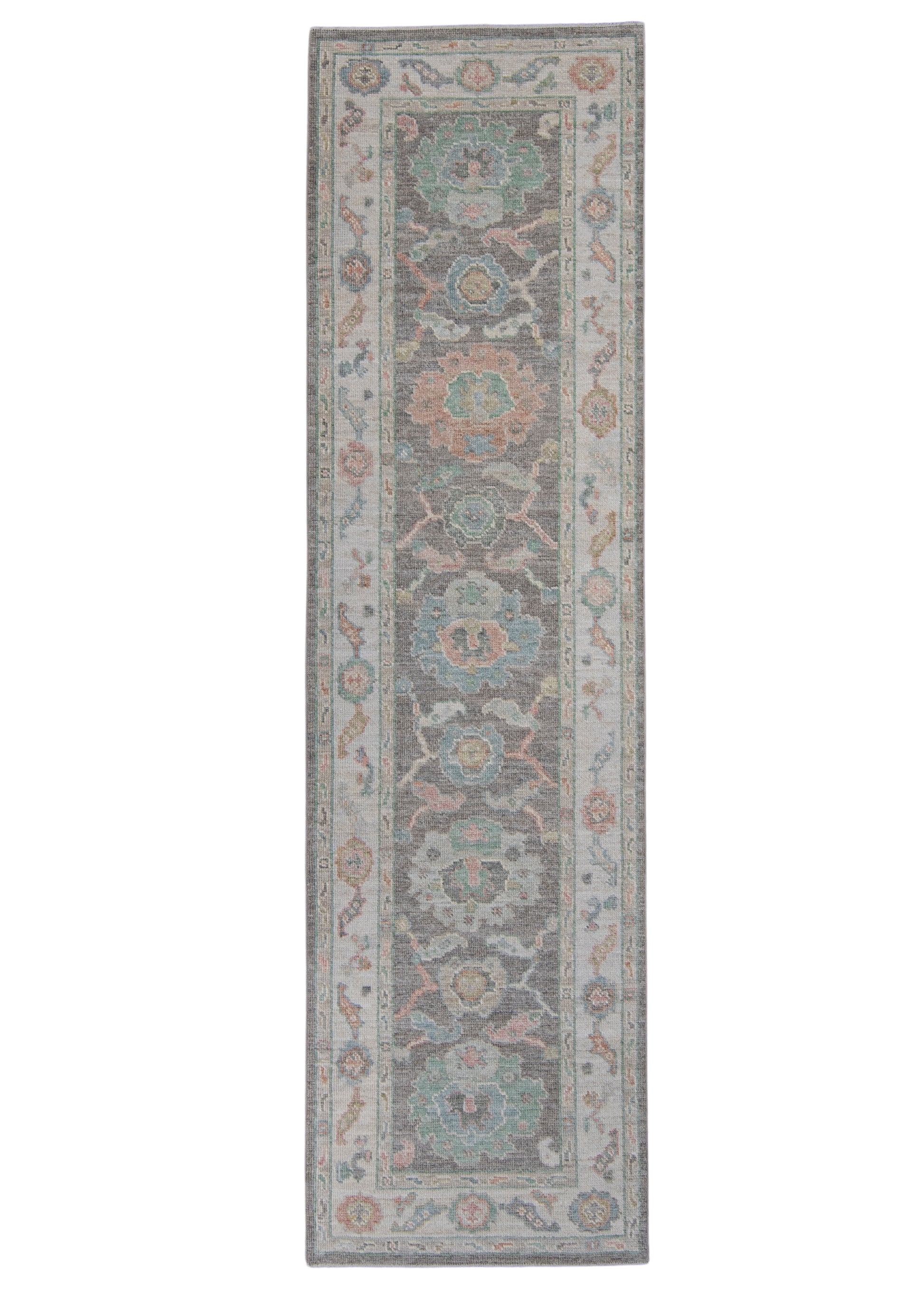 Turkish Oushak Runner Rug 2'10" x 10'2" #16199