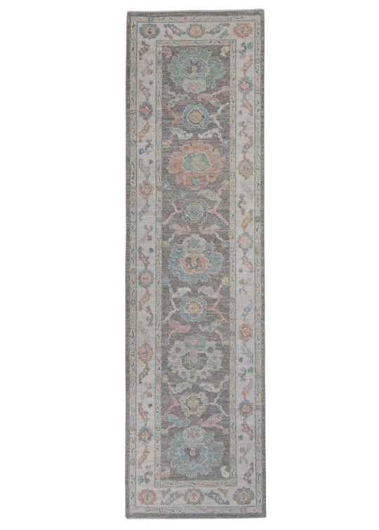 Turkish Oushak Runner Rug 2'10" x 10'2" #16199