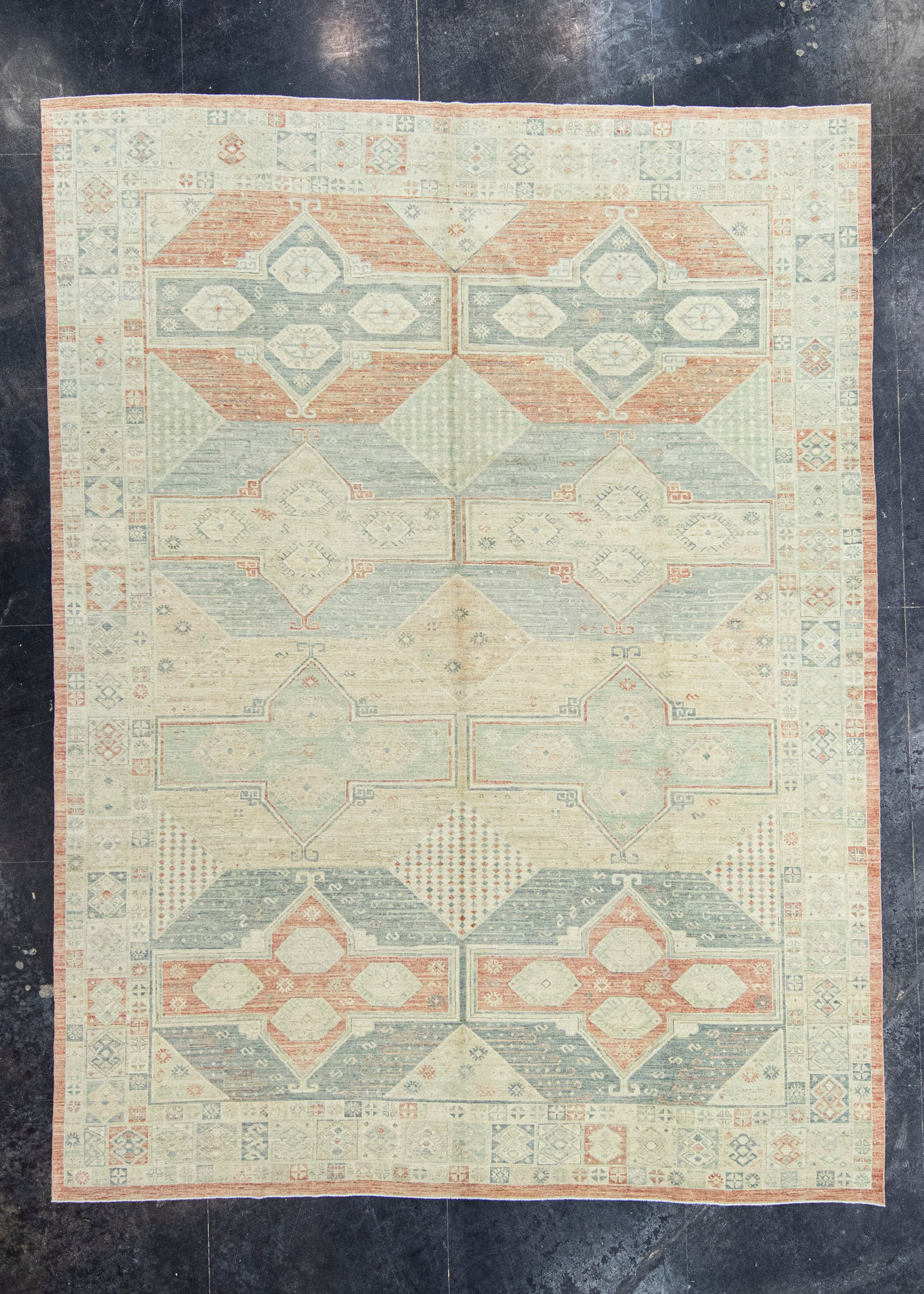 Turkish Oushak Antique Look Rug 10'5" x 13'11" #21307