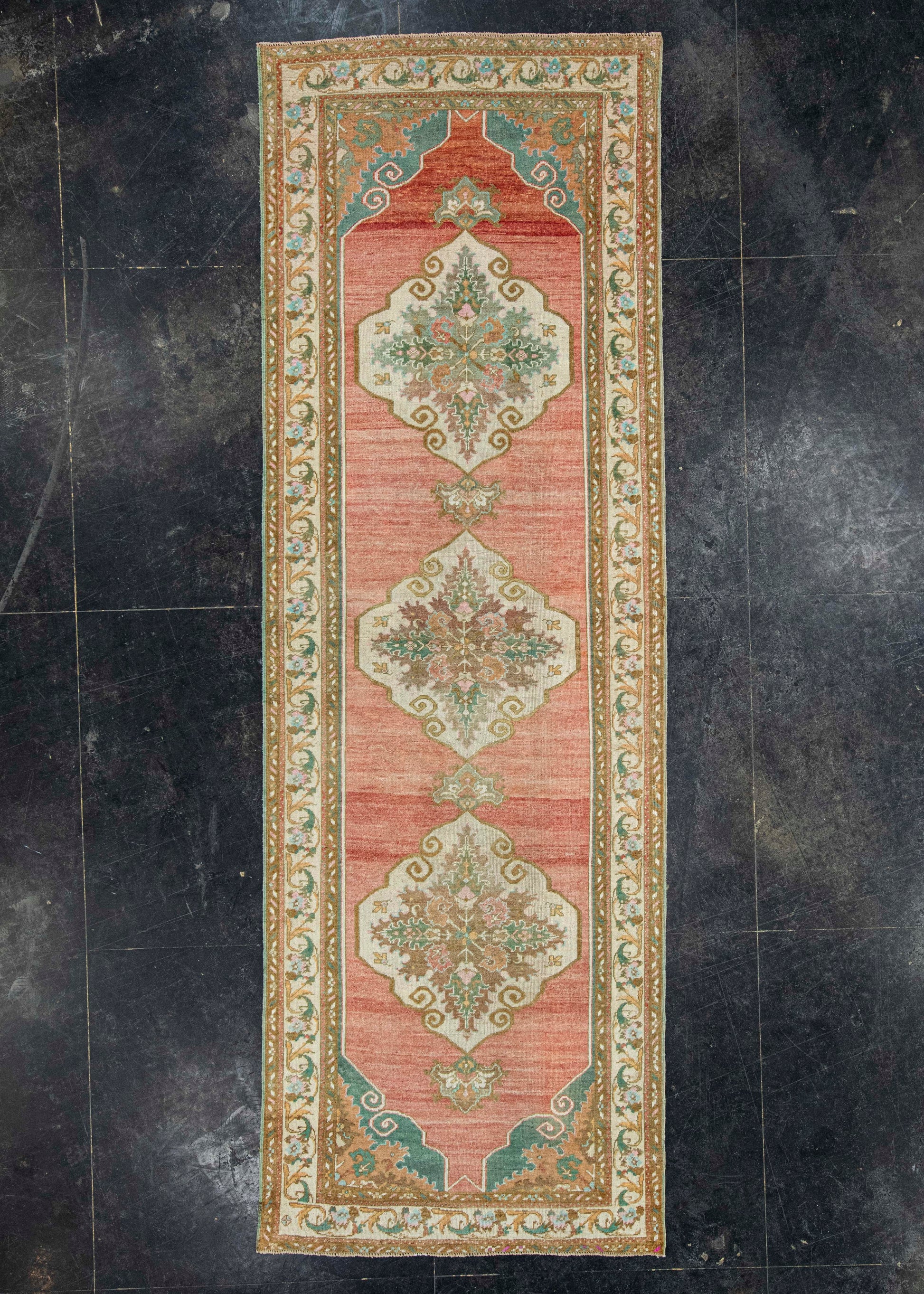 Turkish Vintage Rug  3'7" x 10'9" #21127