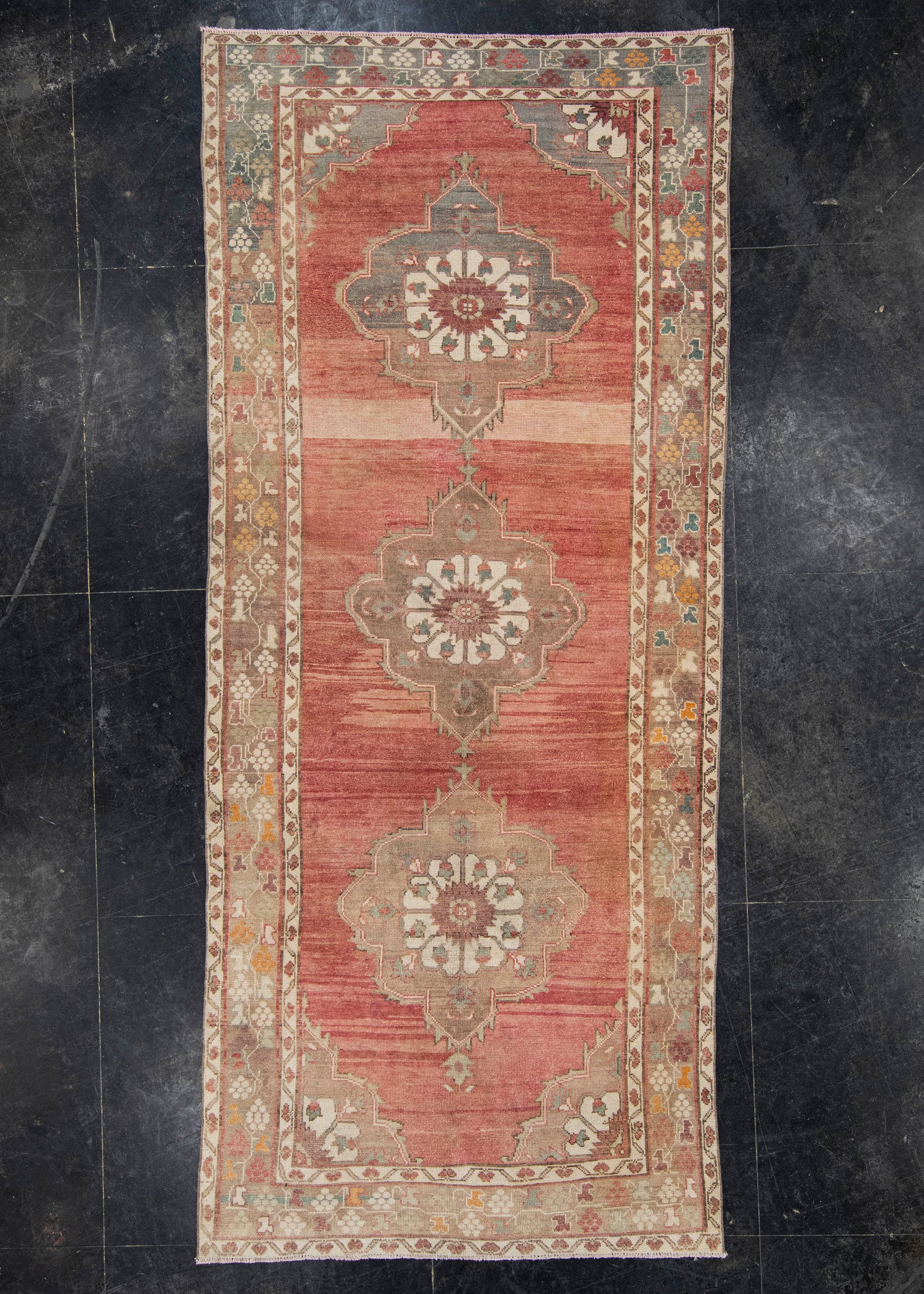 Turkish Vintage Rug  4'9" x 11'2" #21399