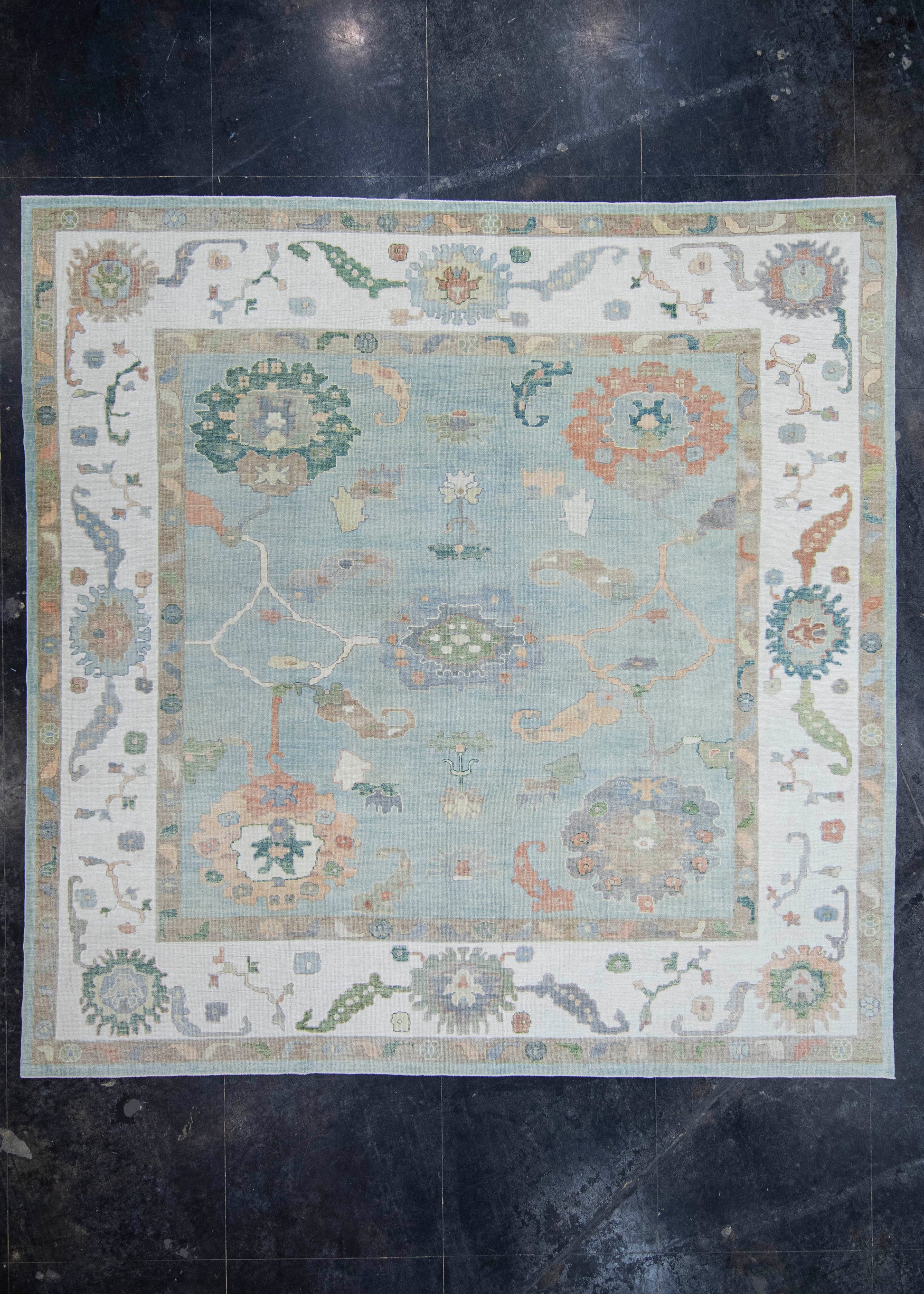 Turkish Oushak Square Rug 12'2" x 12'2" #20424