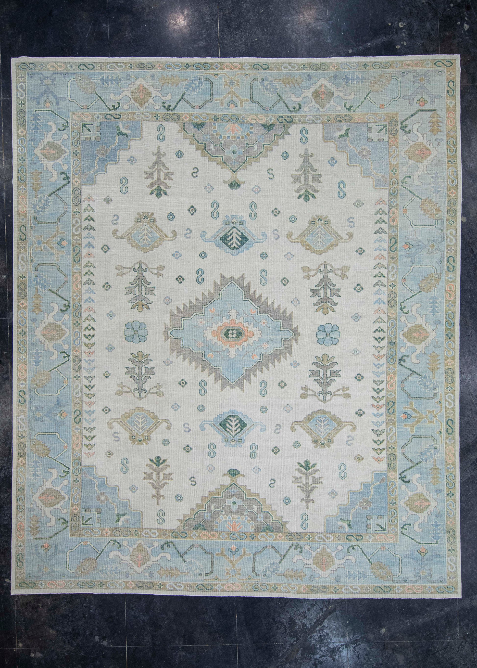 Turkish Oushak Rug 12'3" x 14'7" #20422