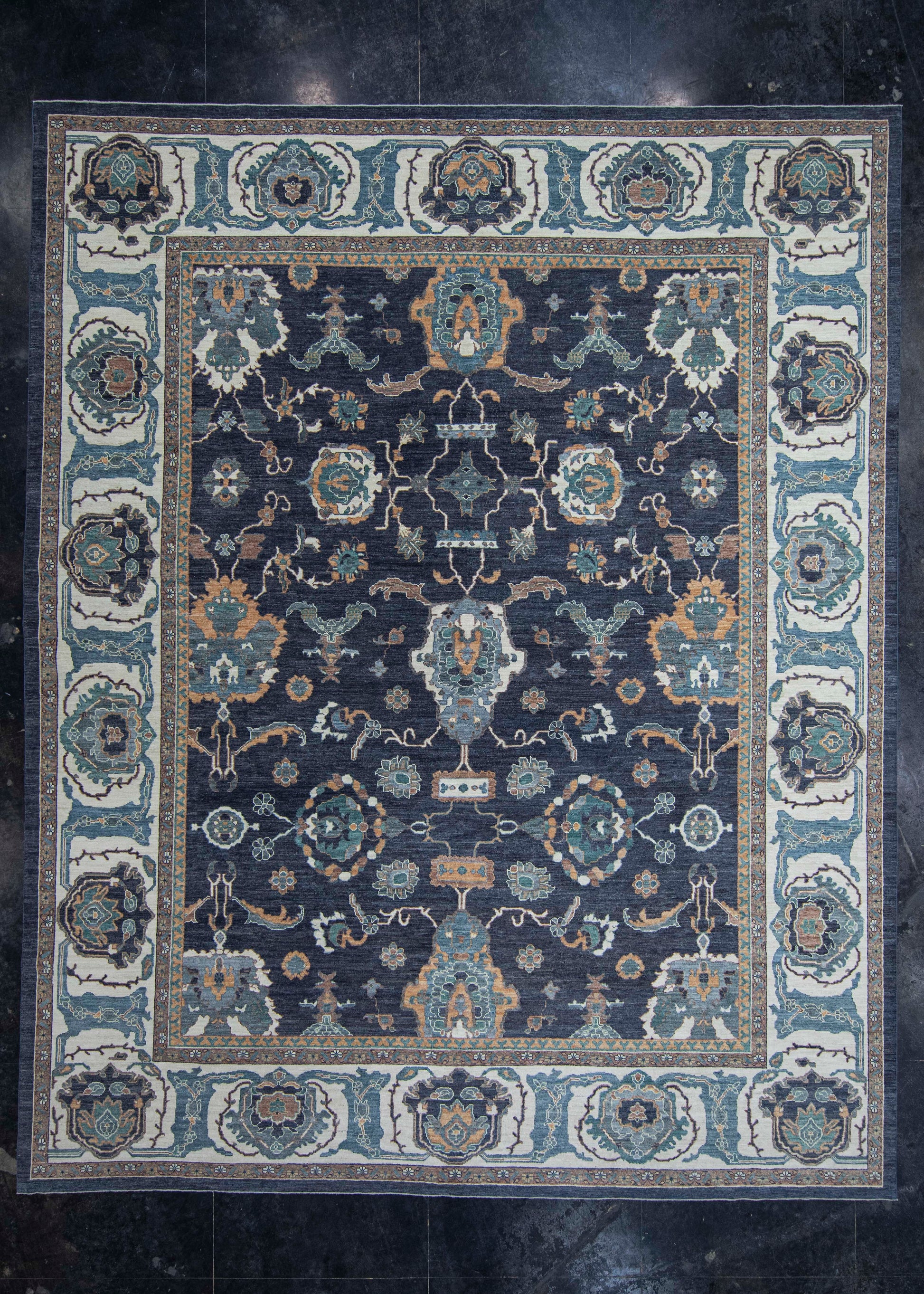 Turkish Oushak Antique Look Rug 12'4" x 15'4" #20321