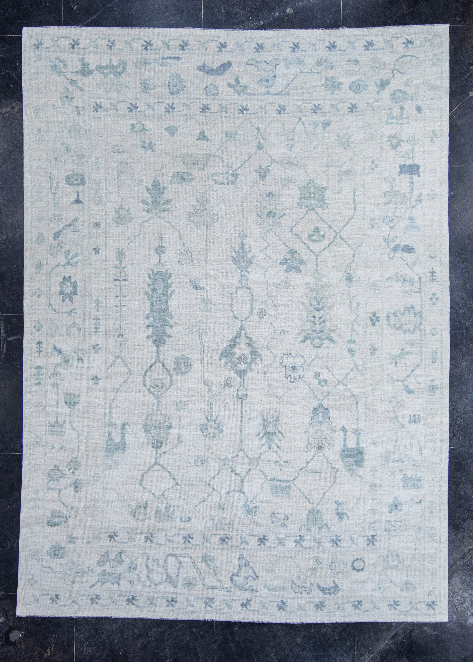 Turkish Oushak Rug 9'1" x 12'7" #20346