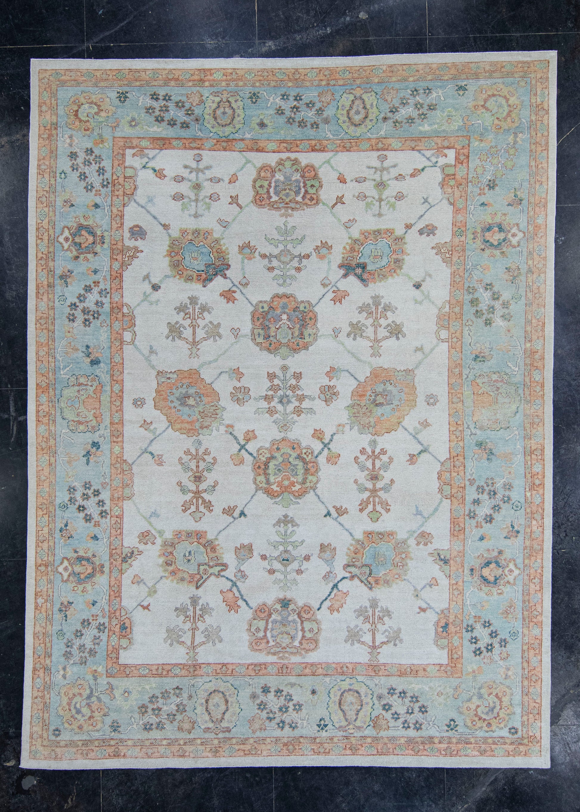 Turkish Oushak Rug 9'3" x 12'4" #20432