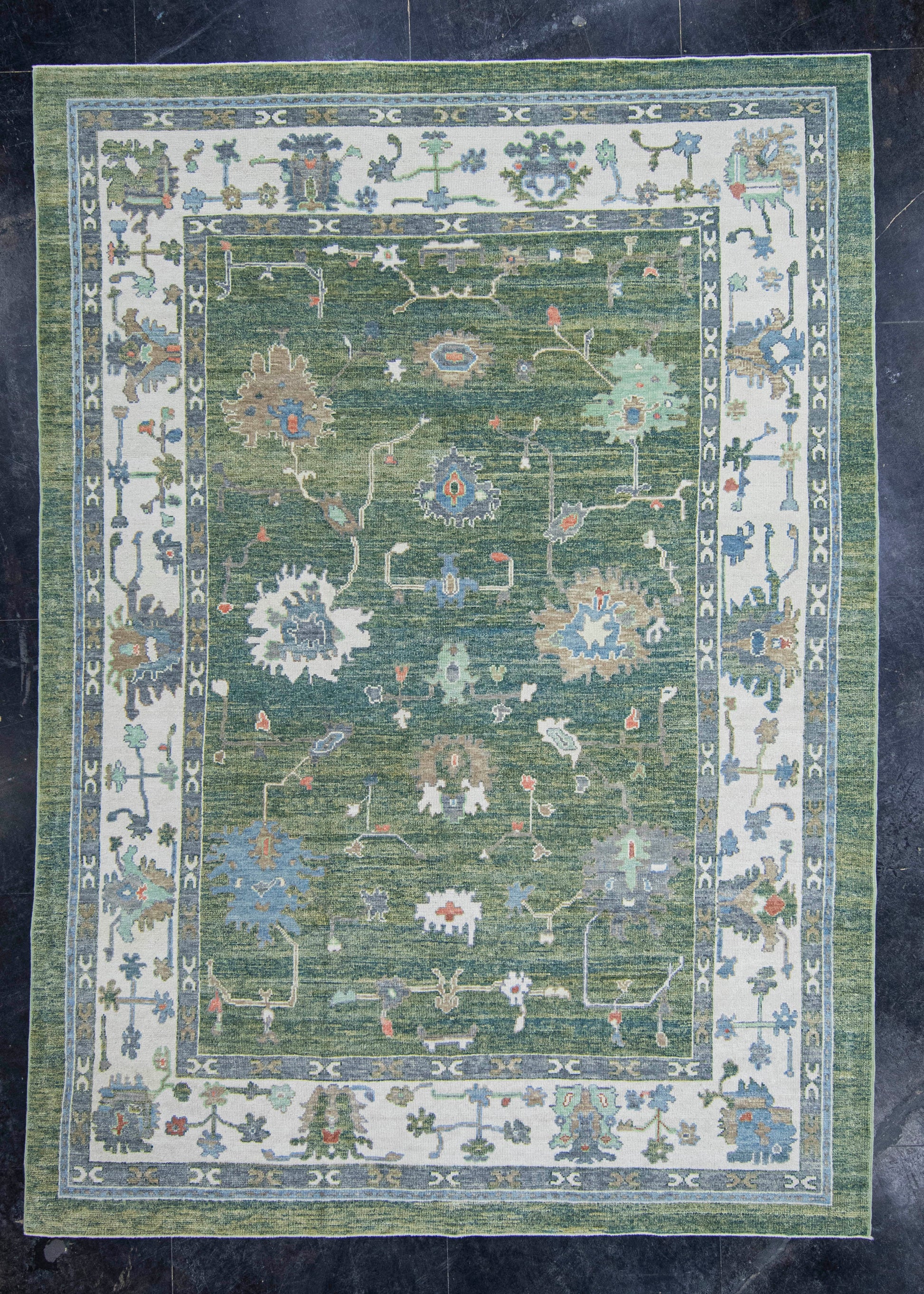 Turkish Oushak Rug 9'2" x 12'10" #20408