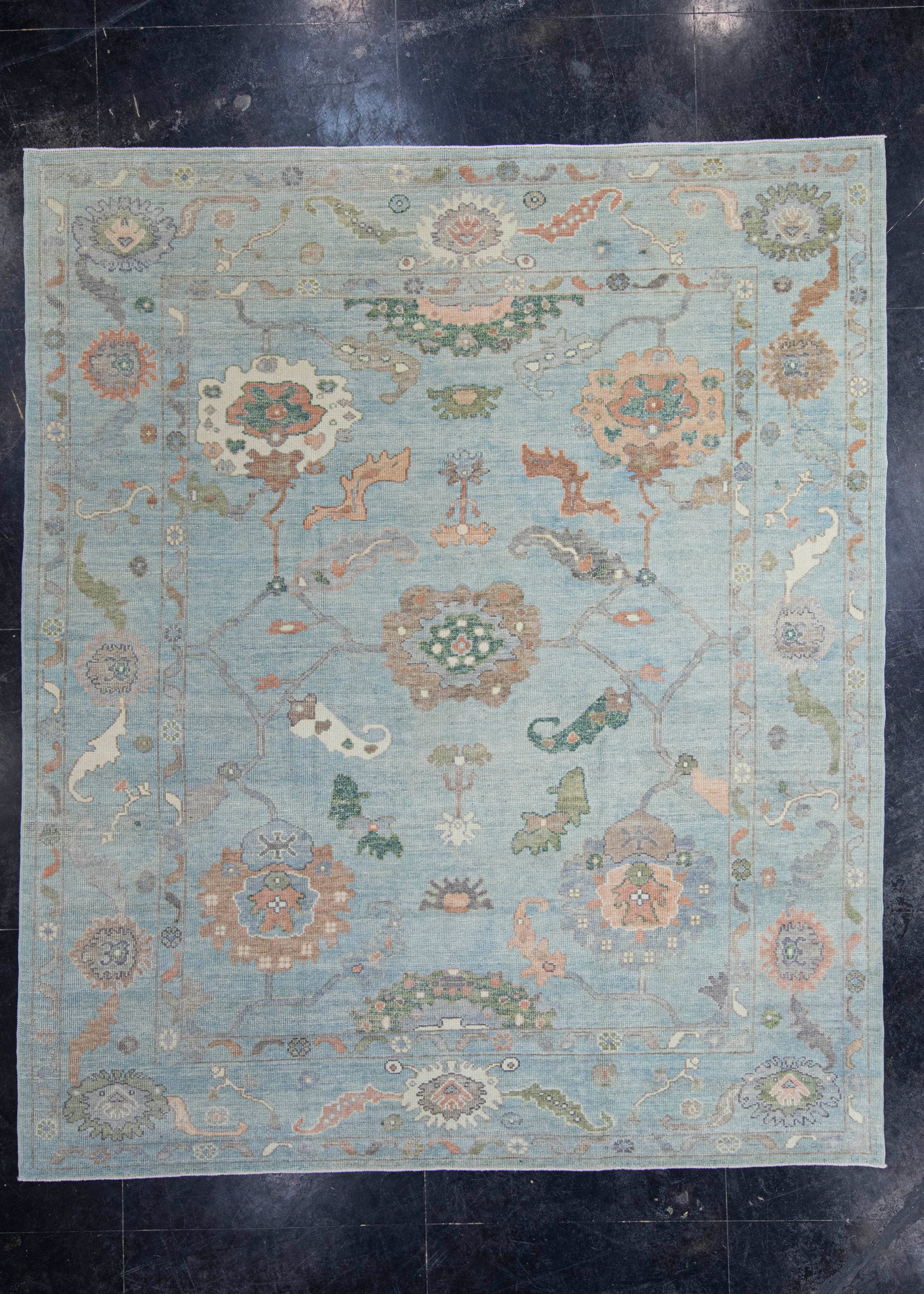 Turkish Oushak Rug 8'8" x 10'2" #20406