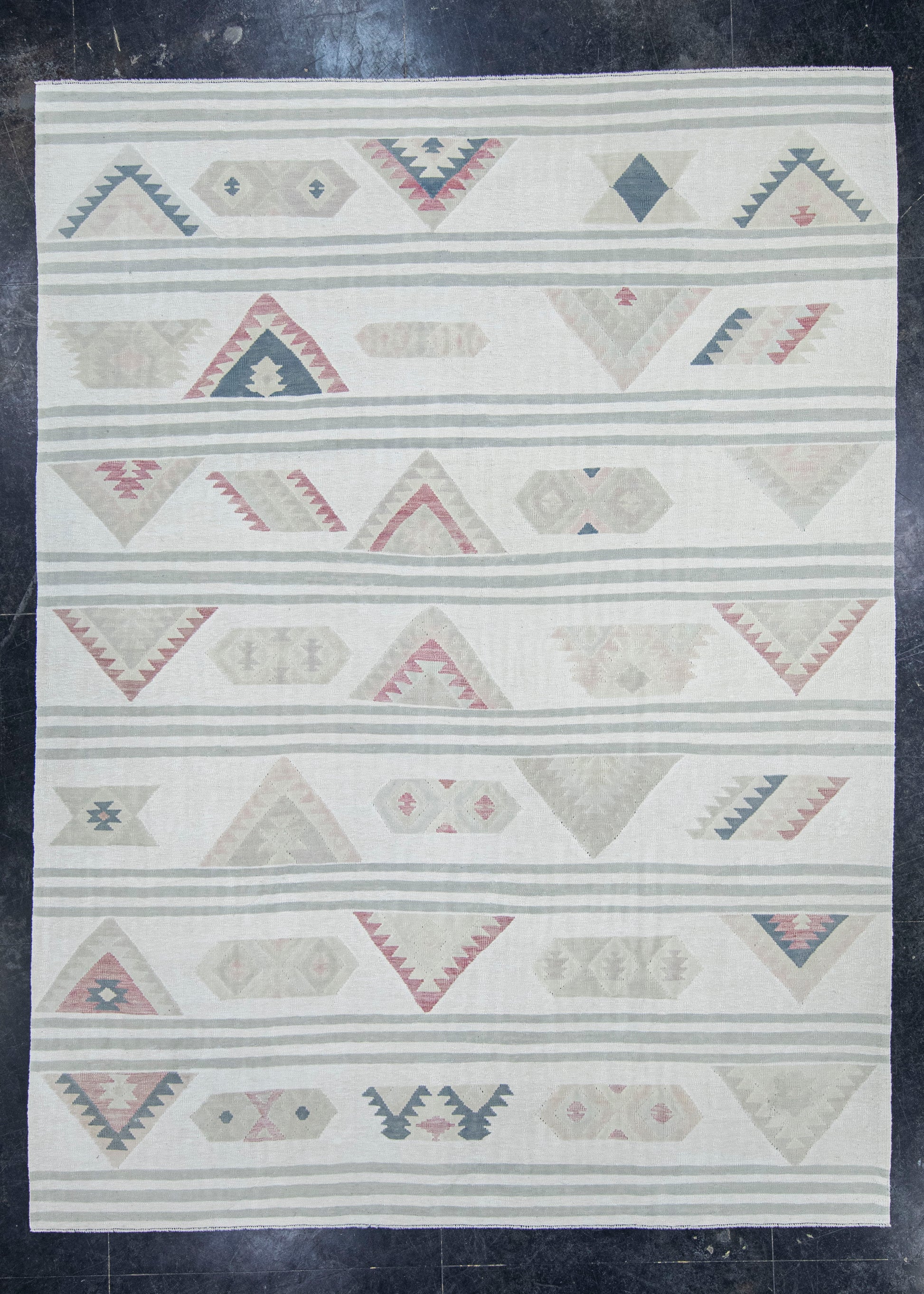 Turkish Kilim Oriental Handmade Flatweave 7'10" x 10'5" #20275