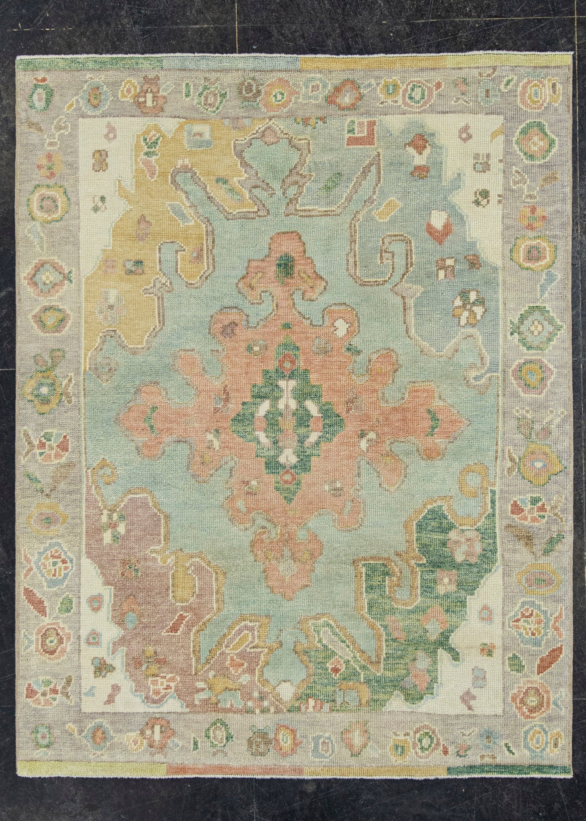 Turkish Oushak Rug  5' x 6'4" #20423
