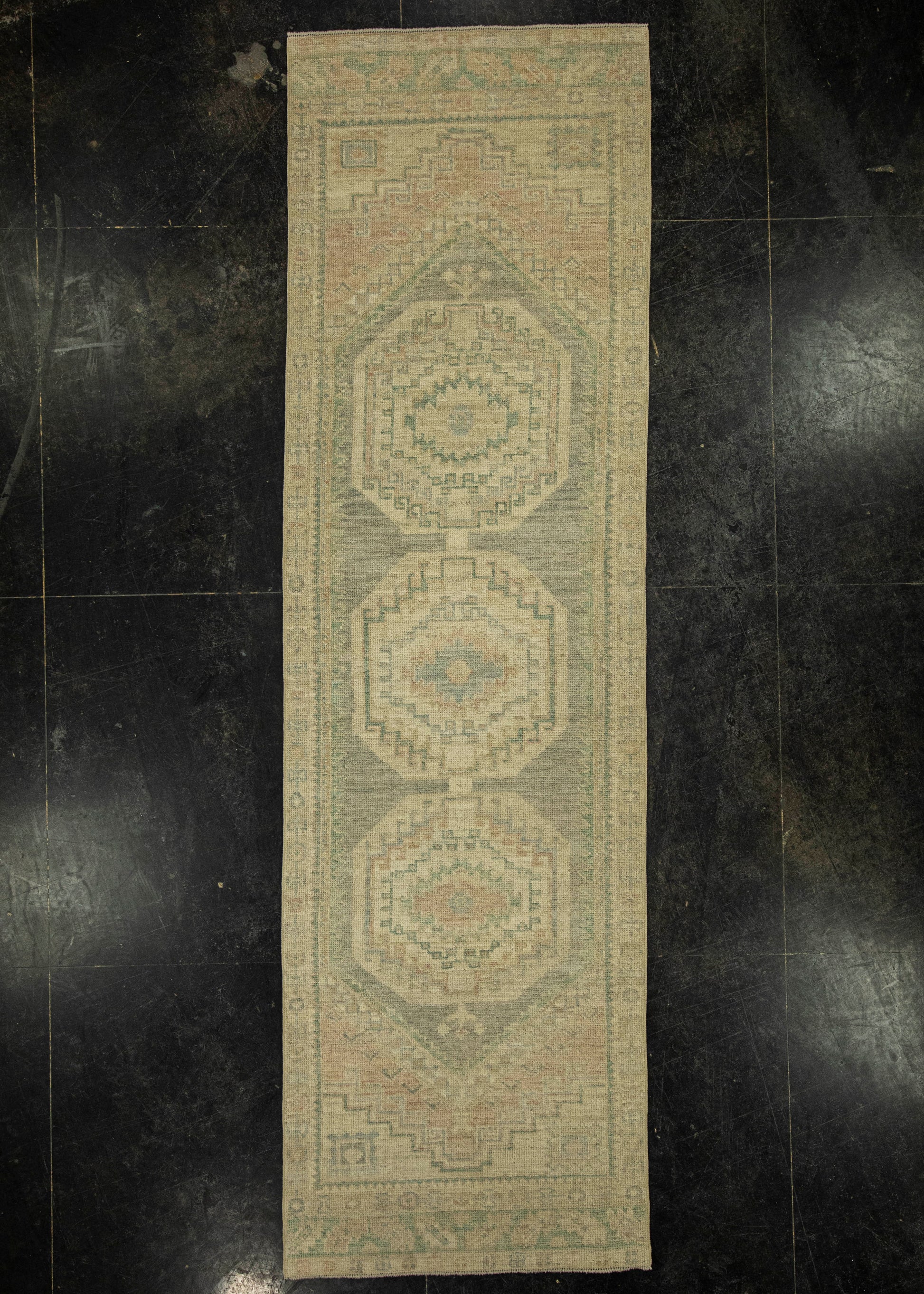 Turkish Oushak Rug 3' x 10'1" #20236