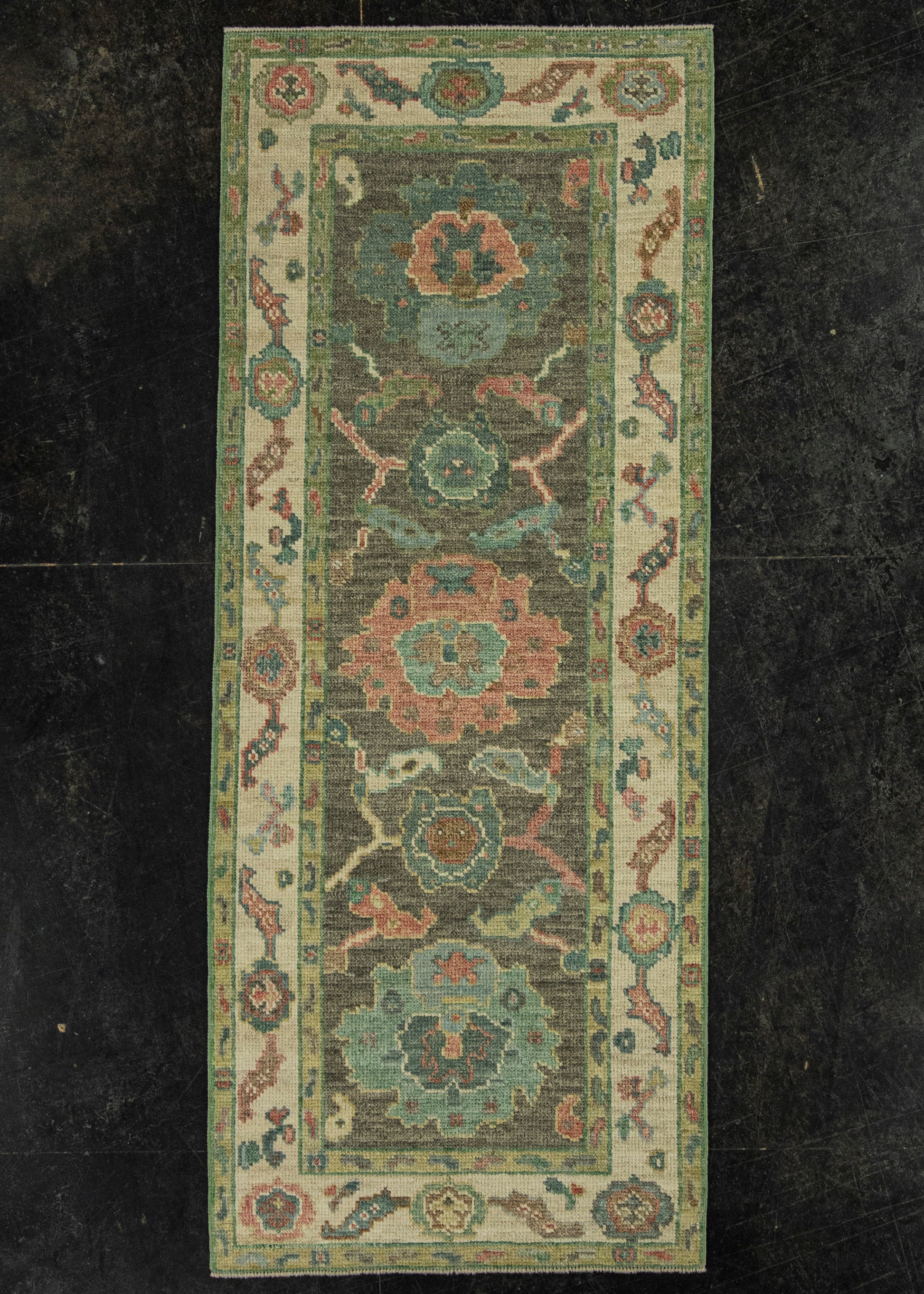 Turkish Oushak Rug 2'7" x 6'4" #20216